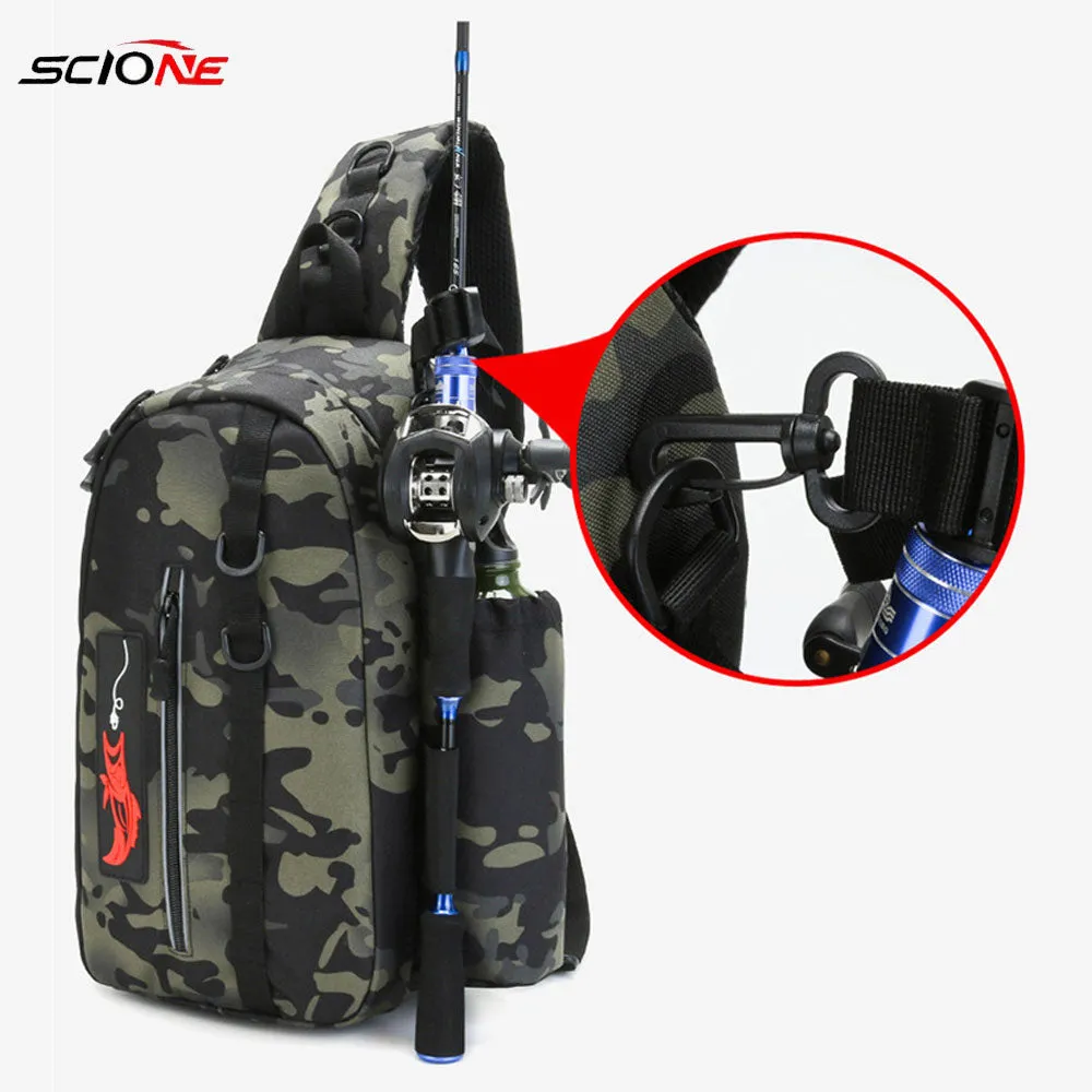 Fishing Bag Folding Shoulder Waist Bag Large Capacity  Outdoor Fishing Tackle Backpack Tackle Storage Travel Carry Bags