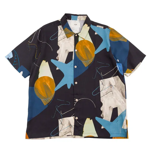 Folk Gabe Shirt - Dark Multi Void