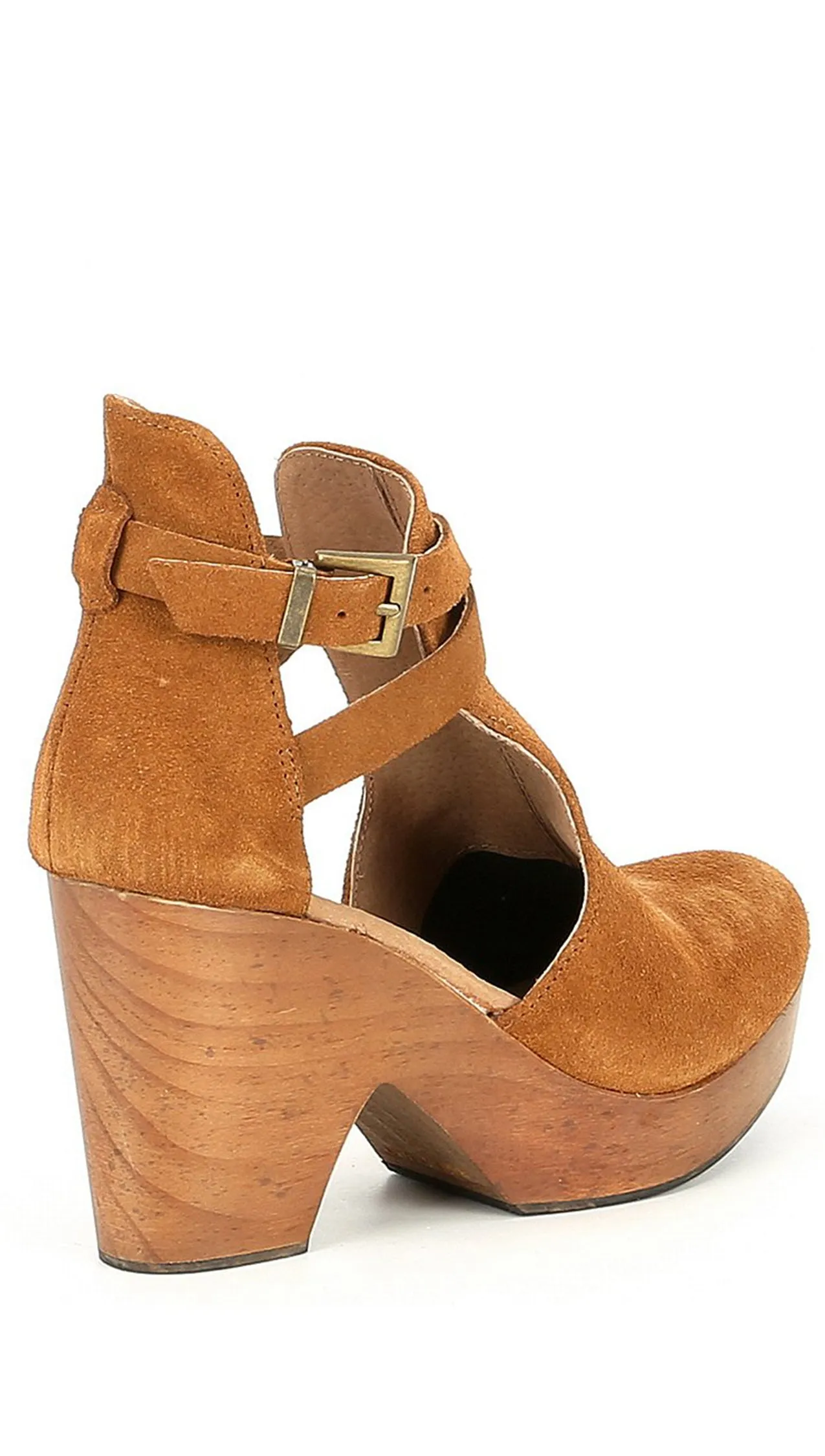 Free People Cedar Suede Buckle Clogs Taupe