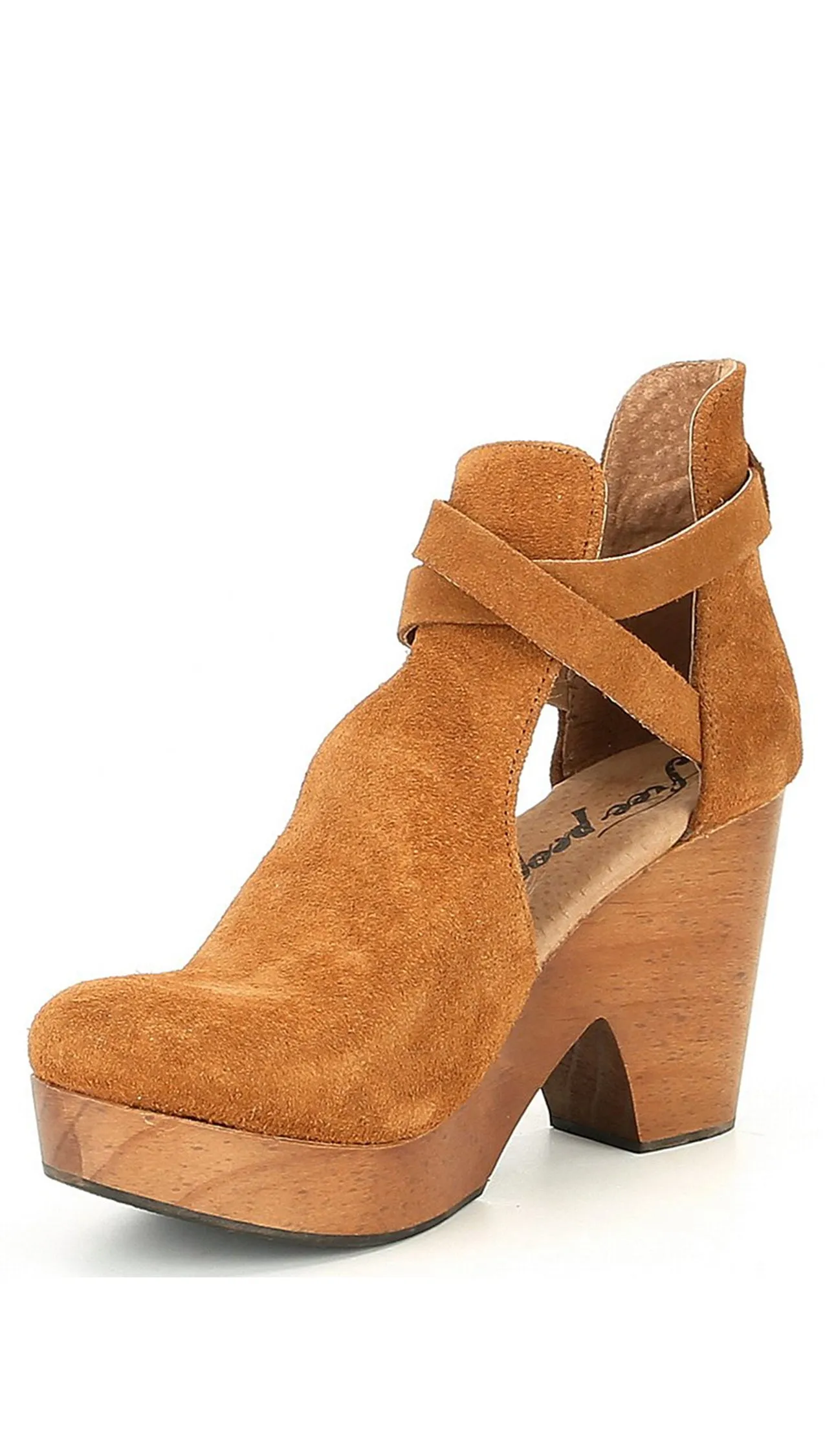 Free People Cedar Suede Buckle Clogs Taupe