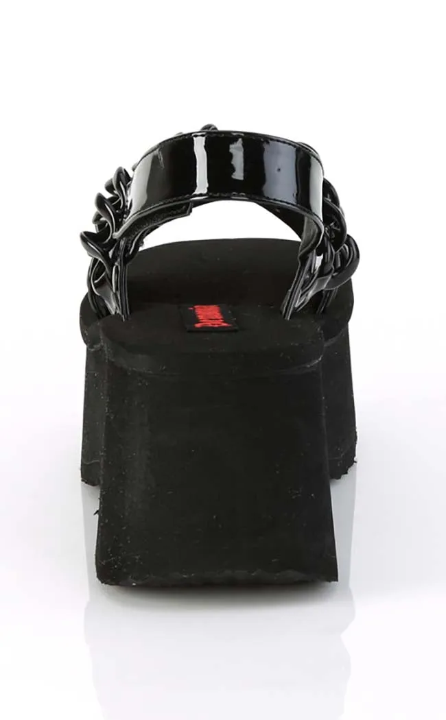 FUNN-12 Black Patent Chain Slides