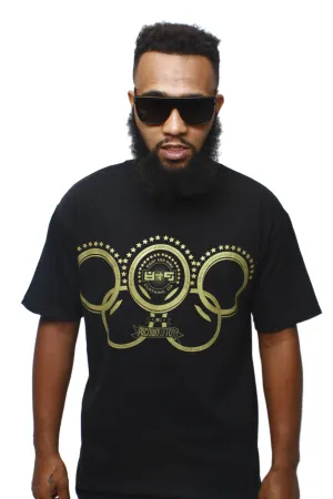 Gold Olympic Rings T Shirt