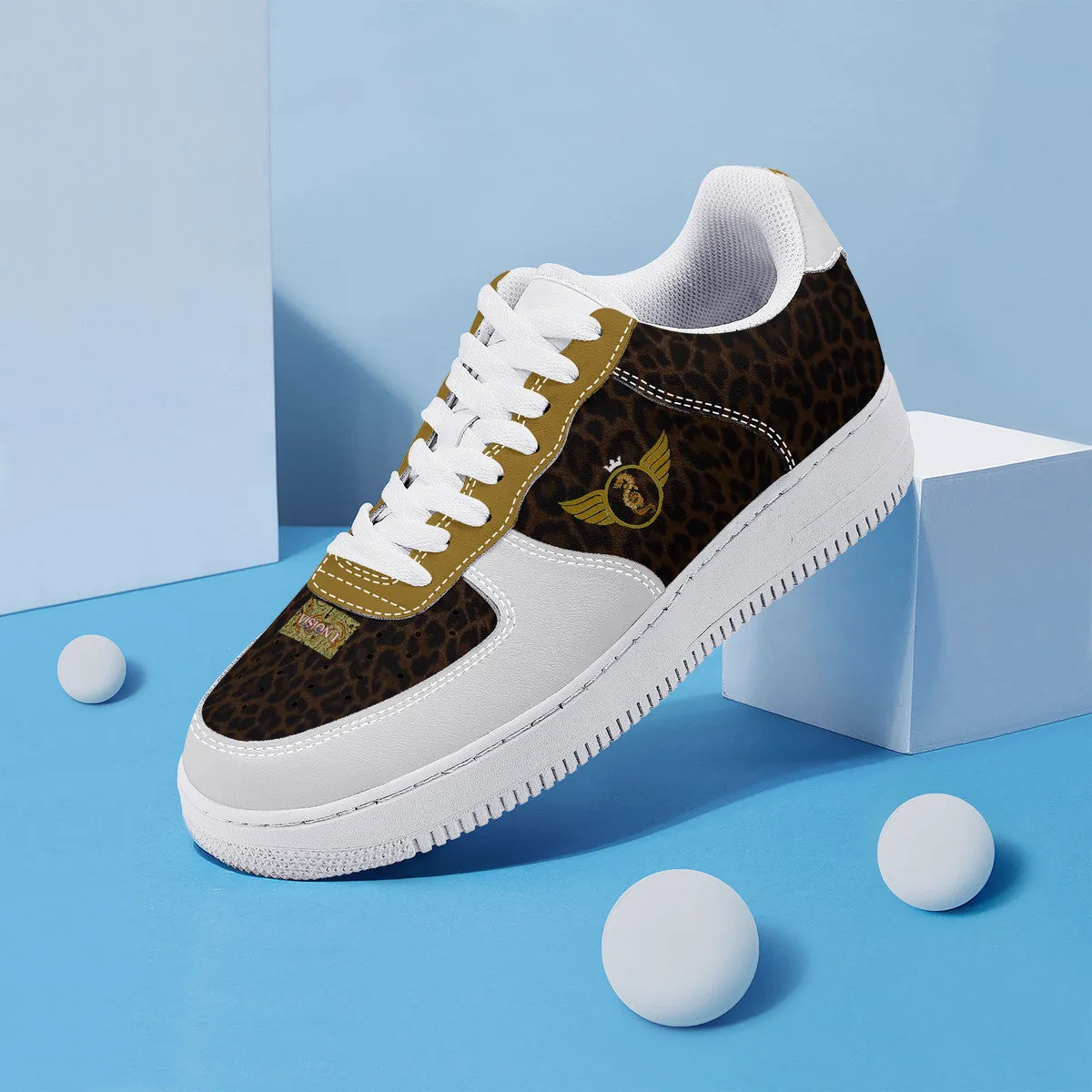 Gold Series - White and Black | Low Top Customized | Shoe Zero