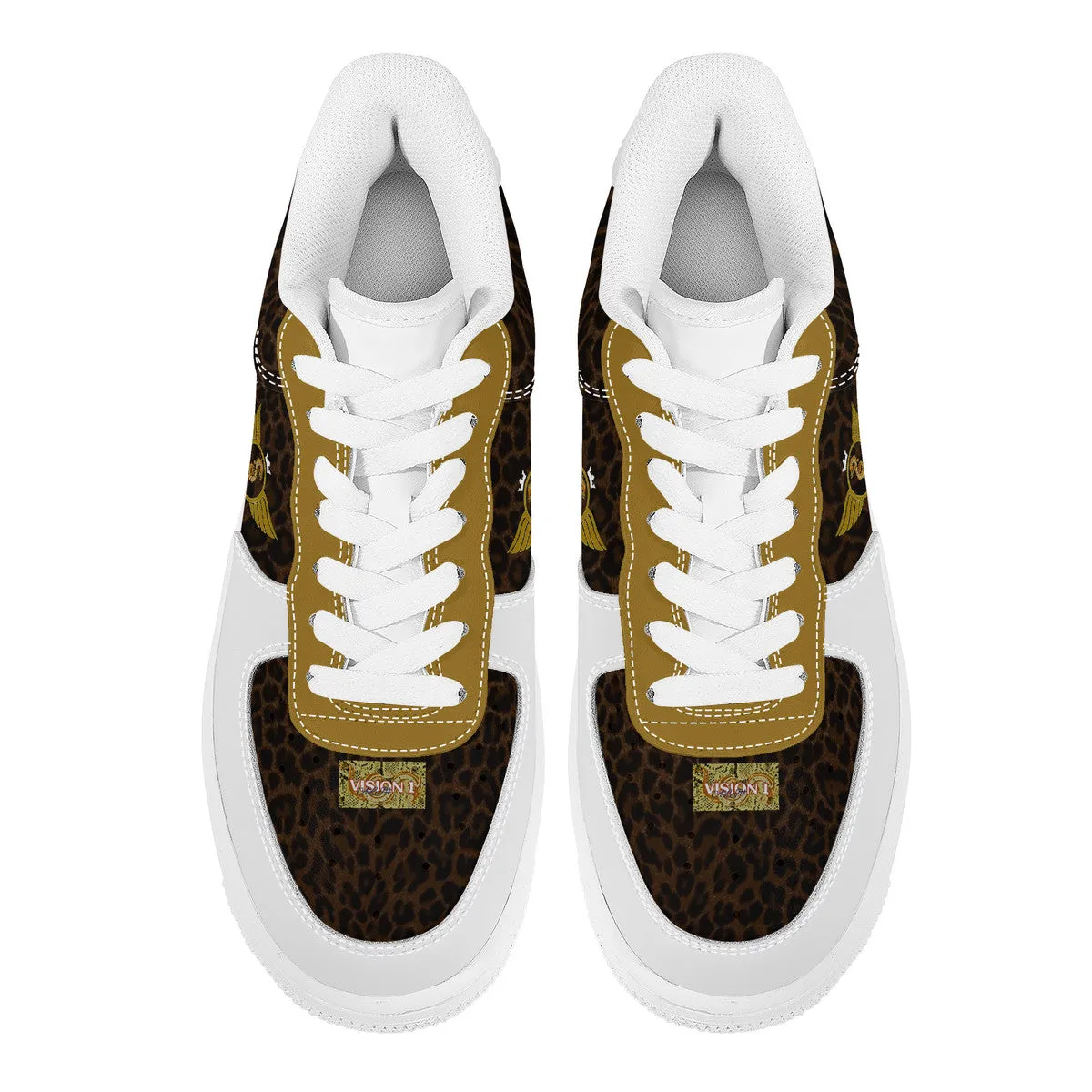 Gold Series - White and Black | Low Top Customized | Shoe Zero