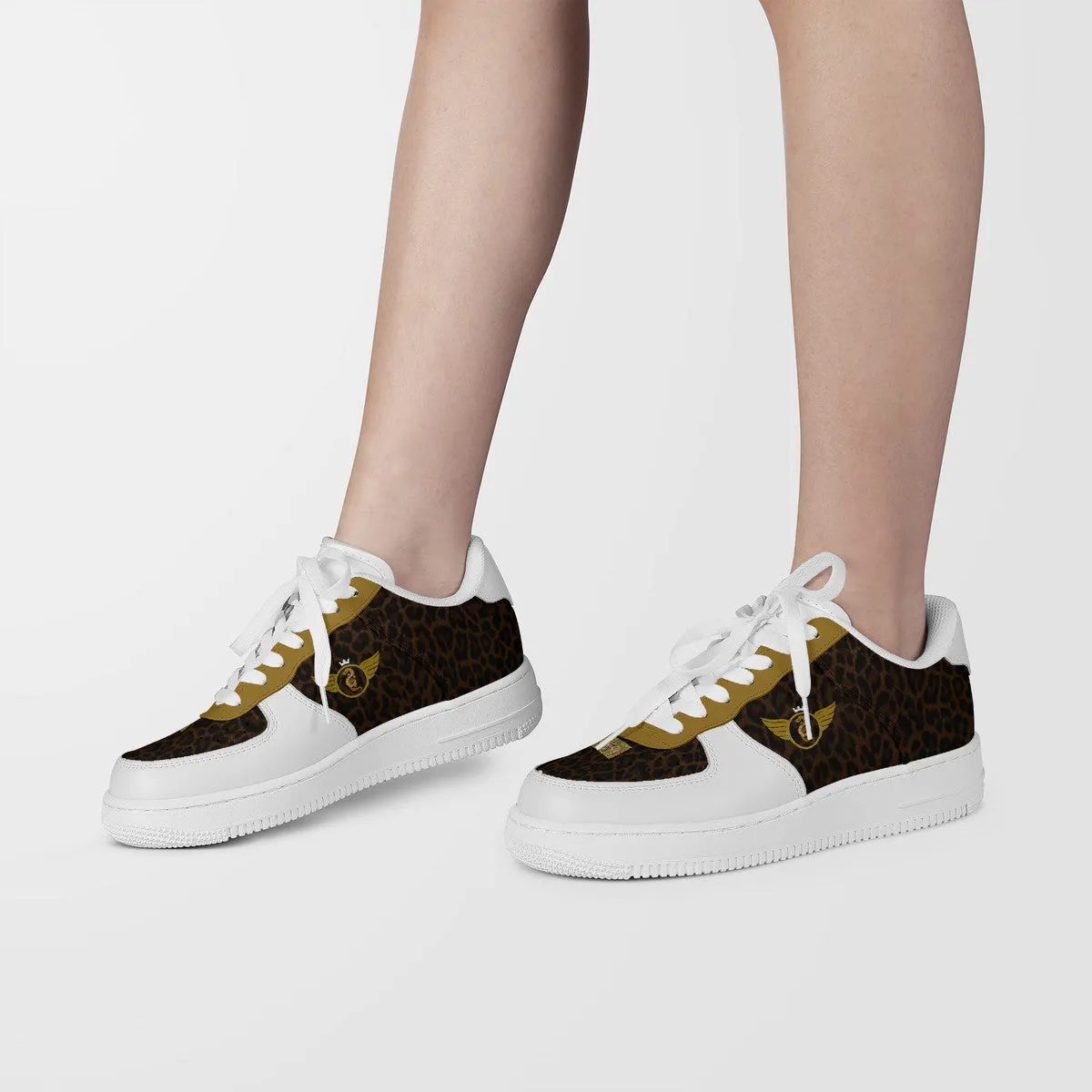 Gold Series - White and Black | Low Top Customized | Shoe Zero