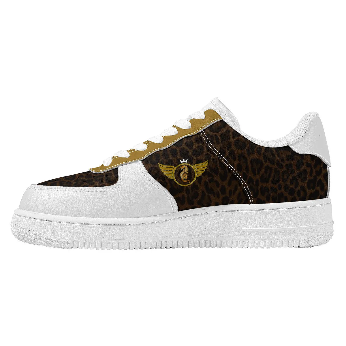 Gold Series - White and Black | Low Top Customized | Shoe Zero