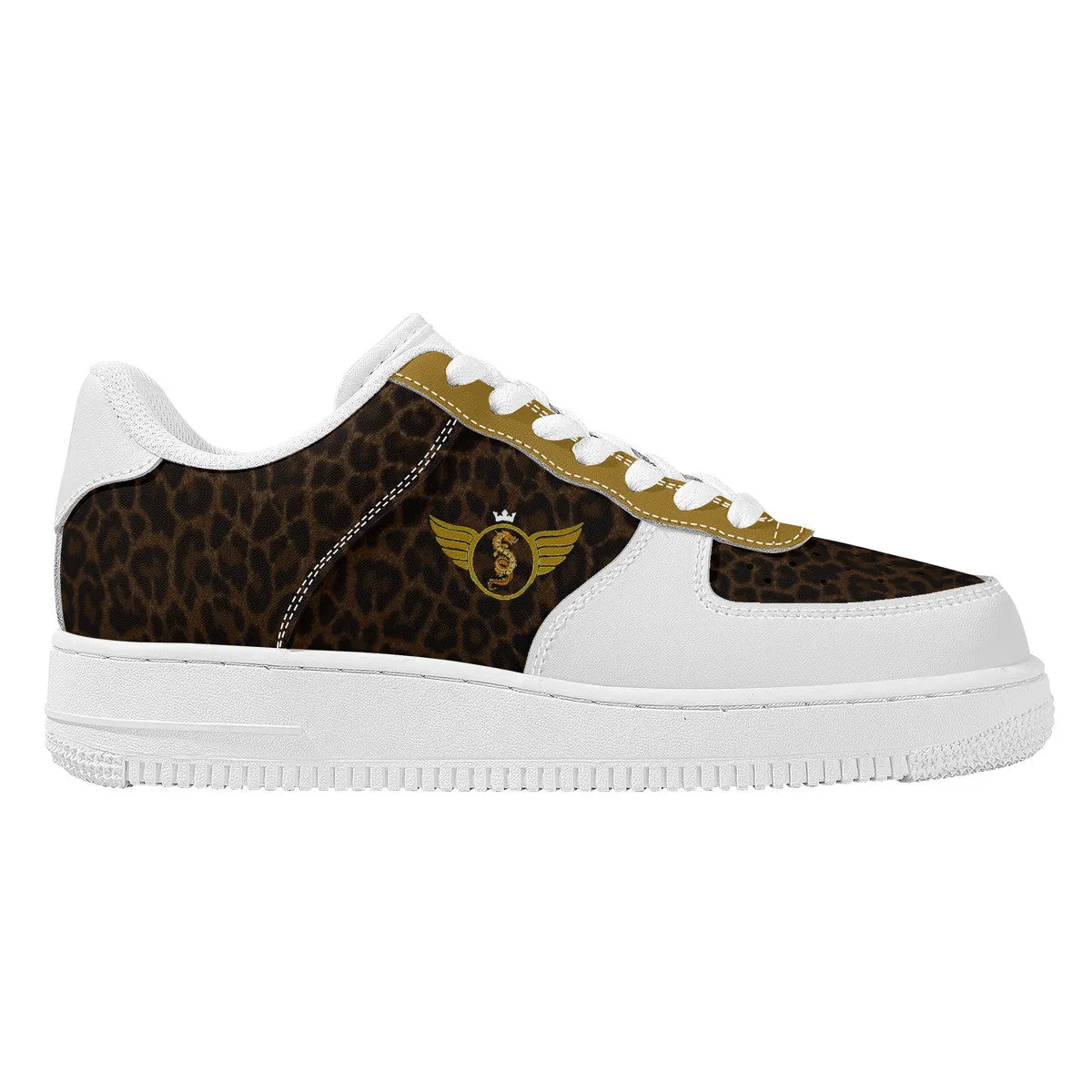 Gold Series - White and Black | Low Top Customized | Shoe Zero