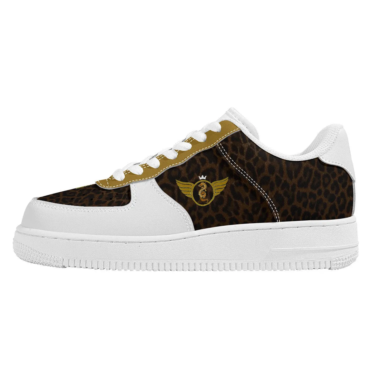 Gold Series - White and Black | Low Top Customized | Shoe Zero