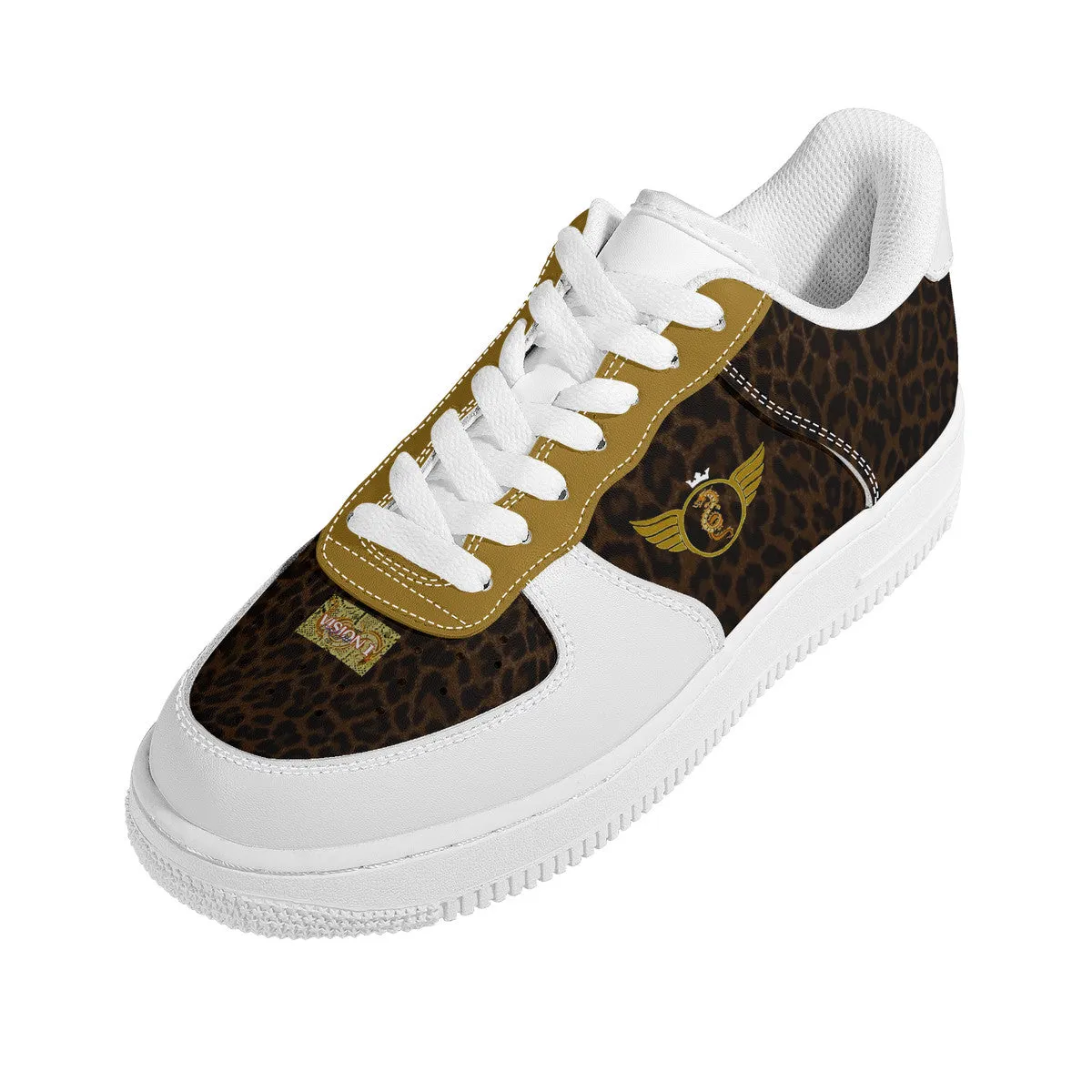 Gold Series - White and Black | Low Top Customized | Shoe Zero