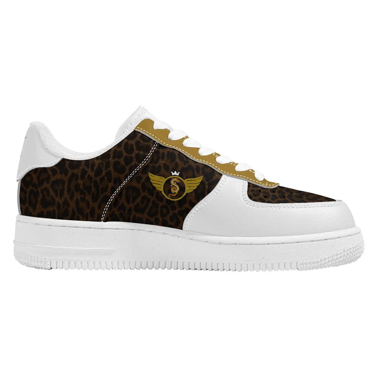 Gold Series - White and Black | Low Top Customized | Shoe Zero