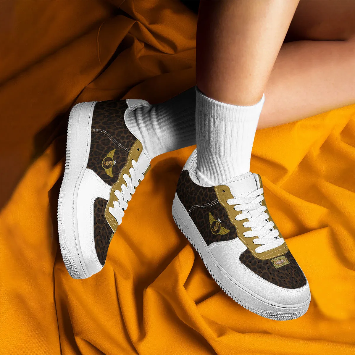 Gold Series - White and Black | Low Top Customized | Shoe Zero