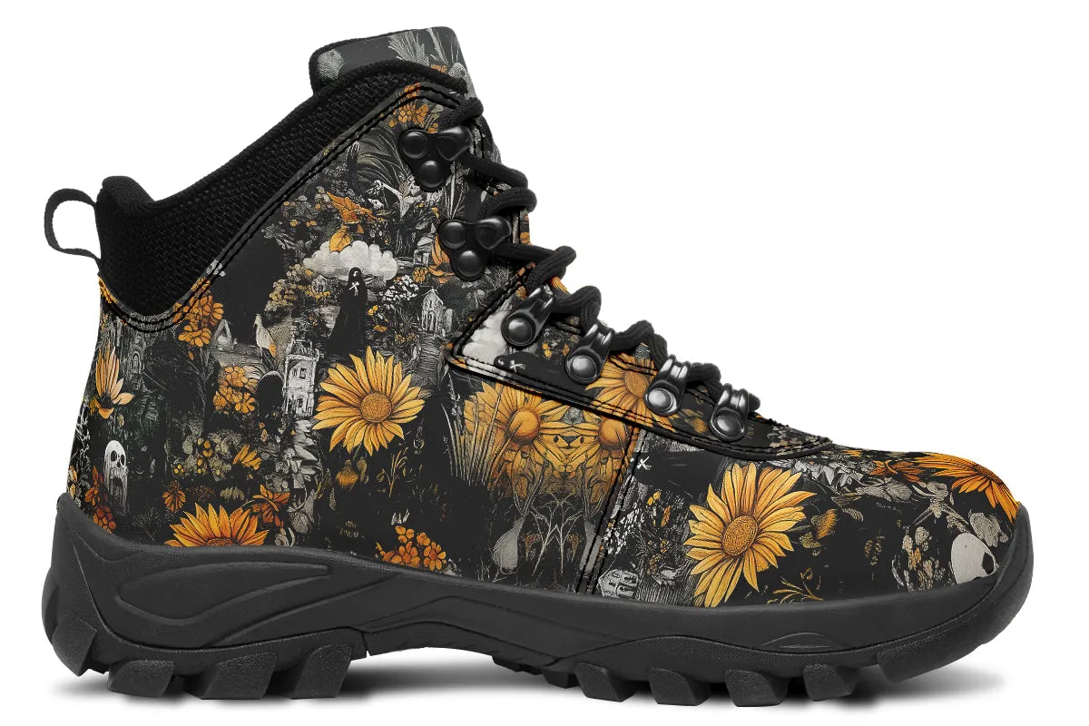 Grim’s Harvest Outdoor Boots - Water Resistant Vegan Leather Trekking Shoes with Durable Soles