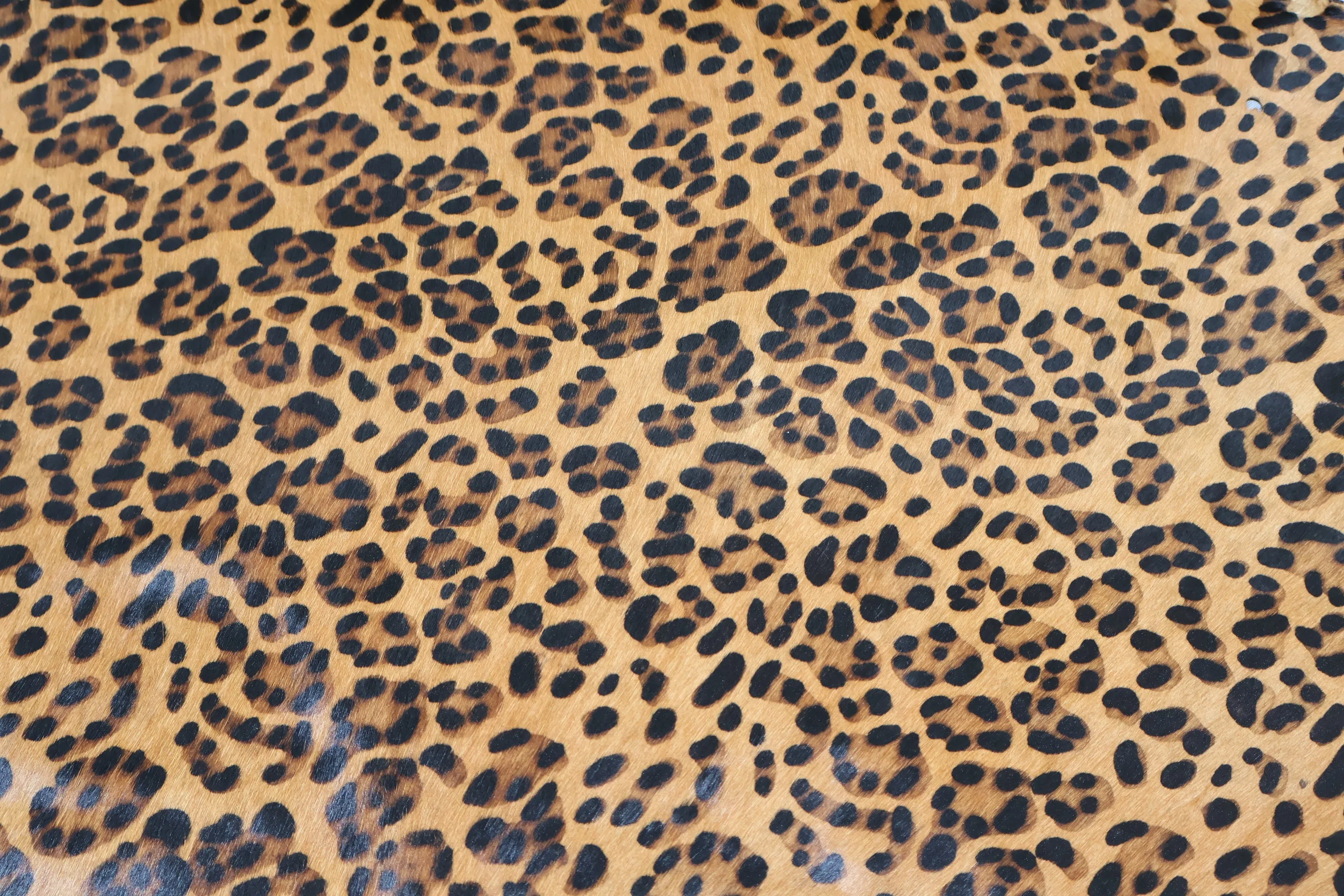 Hair on hide cowhide rug leopard print, genuine cow leather pony skin with the nap, thickness 1,2mm (3 oz)