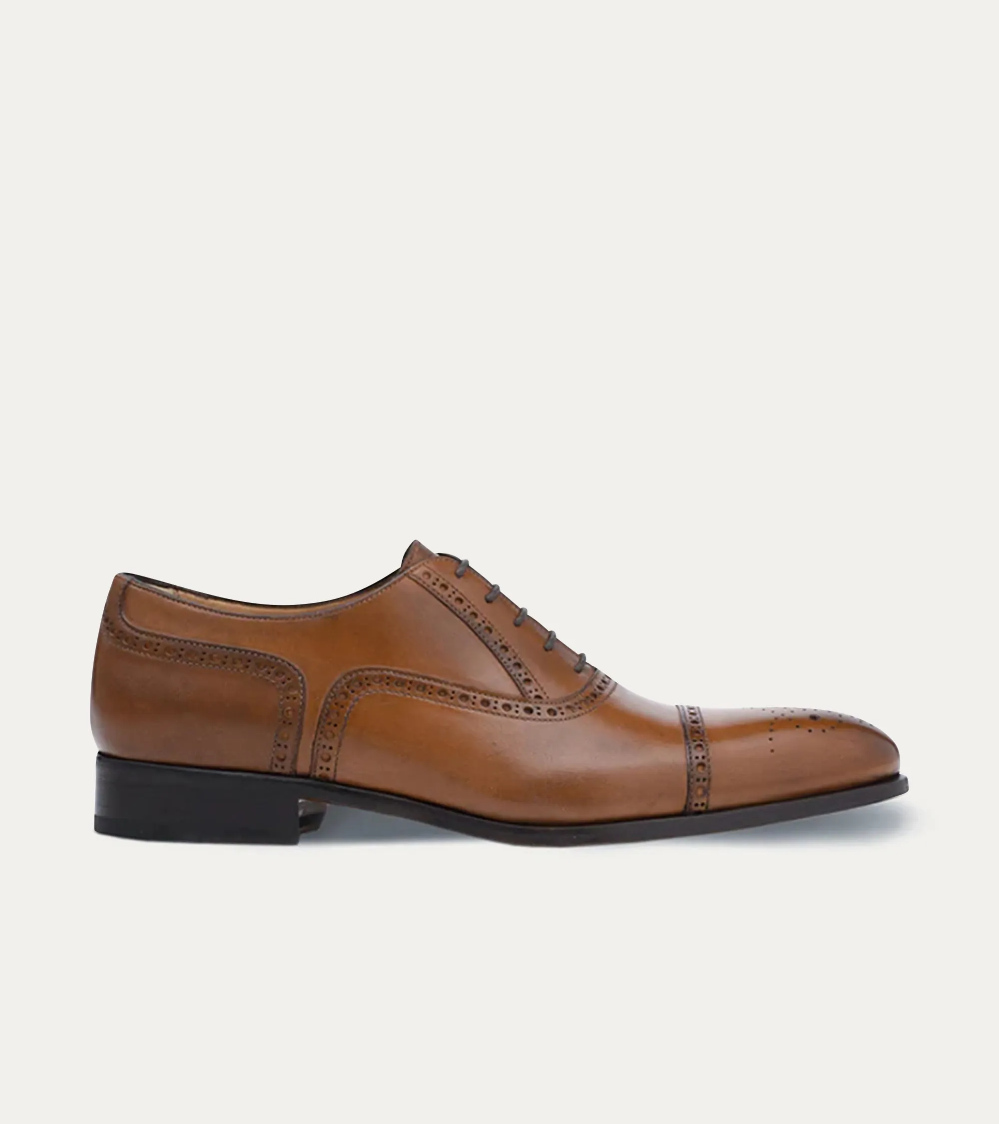 Half Brogue Cap Toe Brown Antique