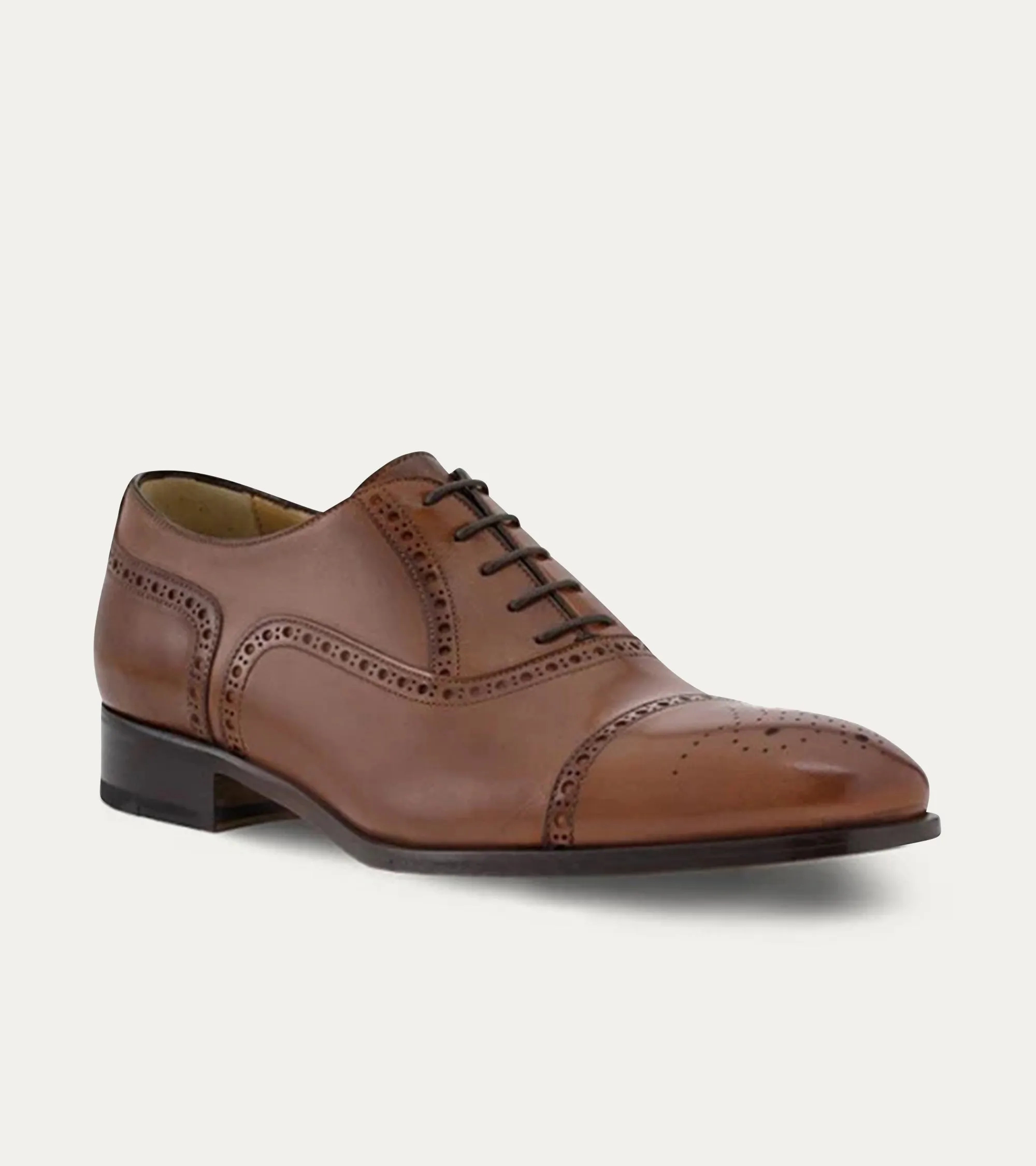 Half Brogue Cap Toe Brown Antique