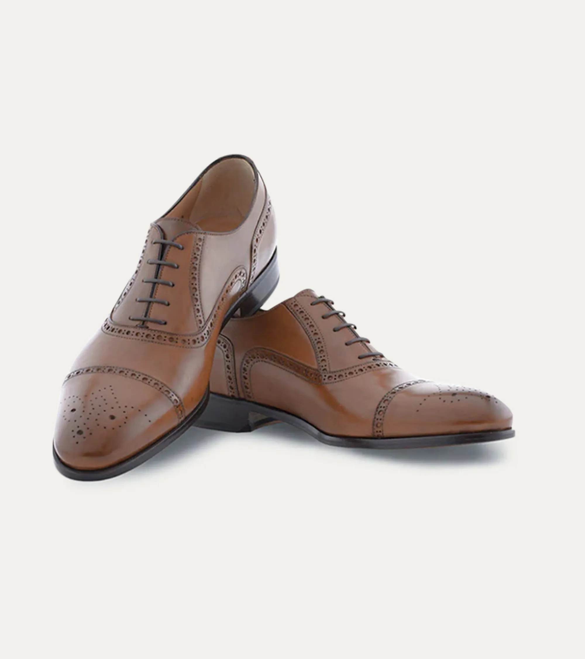 Half Brogue Cap Toe Brown Antique