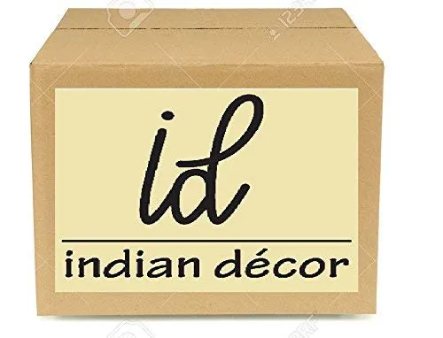 INDIAN DECOR. Metal Shoe Rack with Wooden Seat, Storage Bench 38426 (Black)