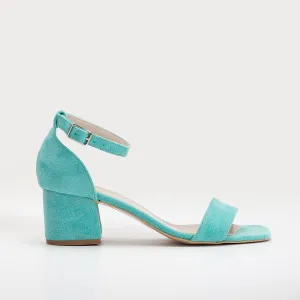 Iva - Aqua Blue Suede Sandals