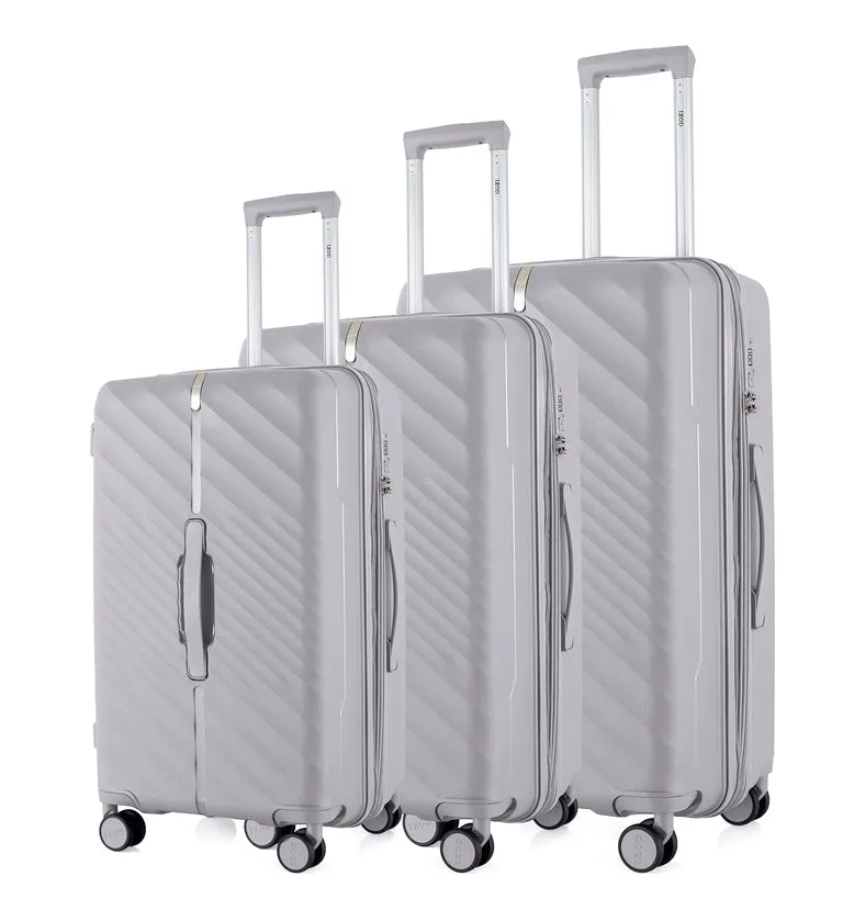 IZOD Gail Polycarbonate Hard shell Expandable Lightweight 360 Dual Spinning Wheels Combo Lock 28", 24", 20" 3 Piece Luggage Set