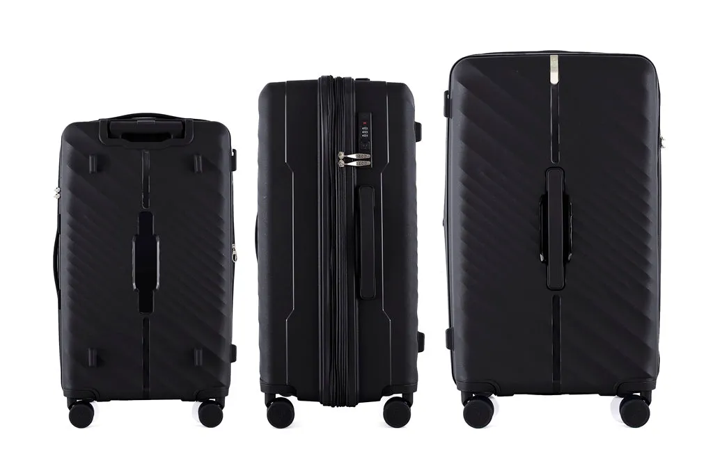 IZOD Gail Polycarbonate Hard shell Expandable Lightweight 360 Dual Spinning Wheels Combo Lock 28", 24", 20" 3 Piece Luggage Set