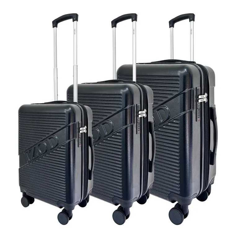 IZOD Harper Expandable ABS Hard shell Lightweight 360 Dual Spinning Wheels Combo Lock 28", 24", 20" 3 Piece Luggage Set