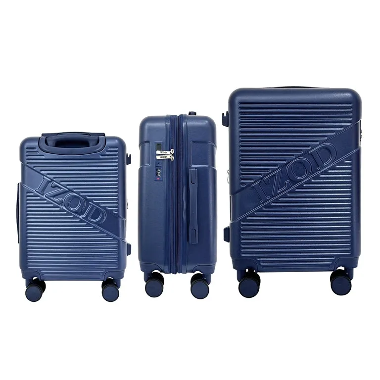 IZOD Harper Expandable ABS Hard shell Lightweight 360 Dual Spinning Wheels Combo Lock 28", 24", 20" 3 Piece Luggage Set