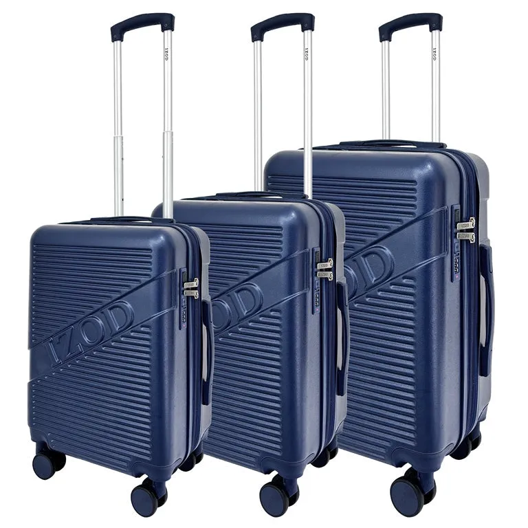 IZOD Harper Expandable ABS Hard shell Lightweight 360 Dual Spinning Wheels Combo Lock 28", 24", 20" 3 Piece Luggage Set