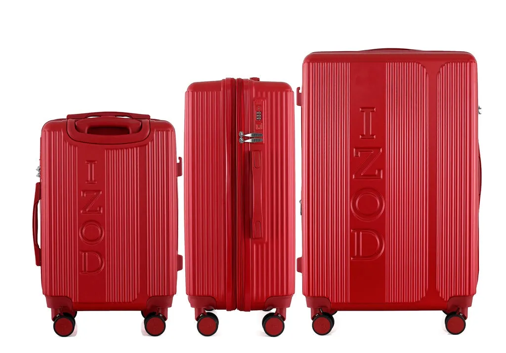 IZOD Hyman Expandable ABS Hard shell Lightweight 360 Dual Spinning Wheels Combo Lock 28", 24", 20" 3 Piece Luggage Set