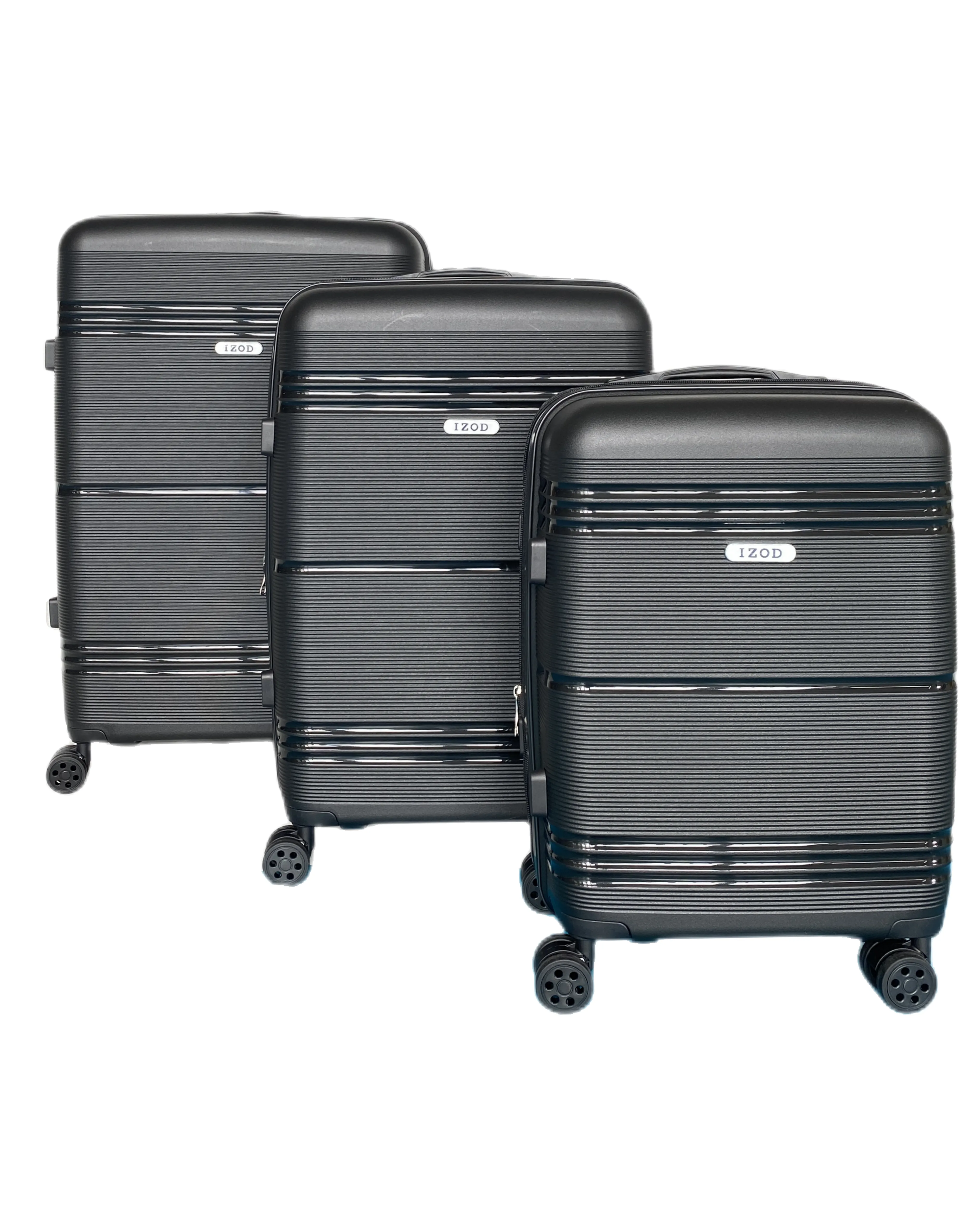 IZOD Legna Polycarbonate Hard shell Expandable Lightweight 360 Dual Spinning Wheels Combo Lock 28", 24", 20" 3 Piece Luggage Set