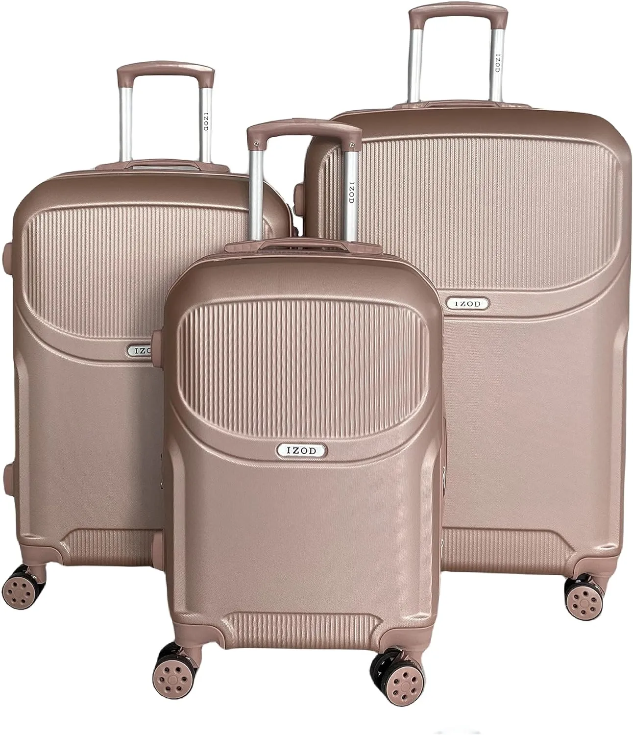 IZOD Regina Expandable ABS Hard shell Lightweight 360 Dual Spinning Wheels Combo Lock 28", 24", 20" 3 Piece Luggage Set