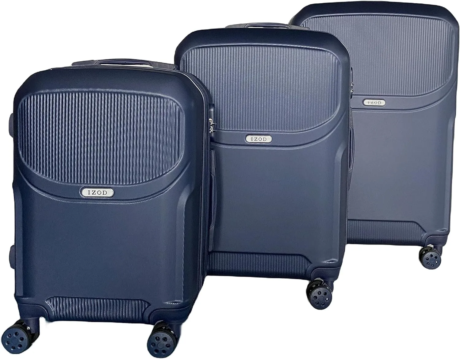 IZOD Regina Expandable ABS Hard shell Lightweight 360 Dual Spinning Wheels Combo Lock 28", 24", 20" 3 Piece Luggage Set