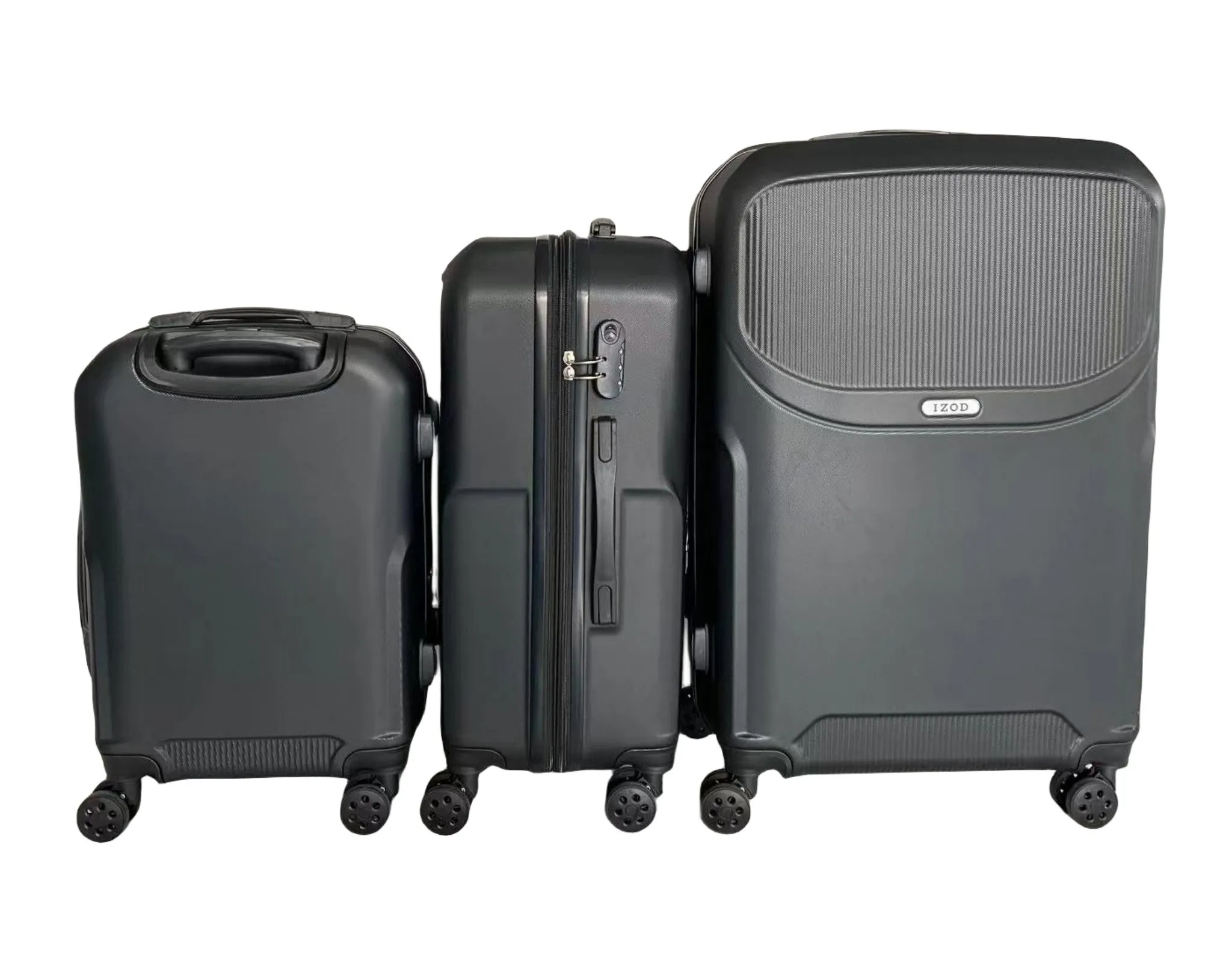 IZOD Regina Expandable ABS Hard shell Lightweight 360 Dual Spinning Wheels Combo Lock 28", 24", 20" 3 Piece Luggage Set