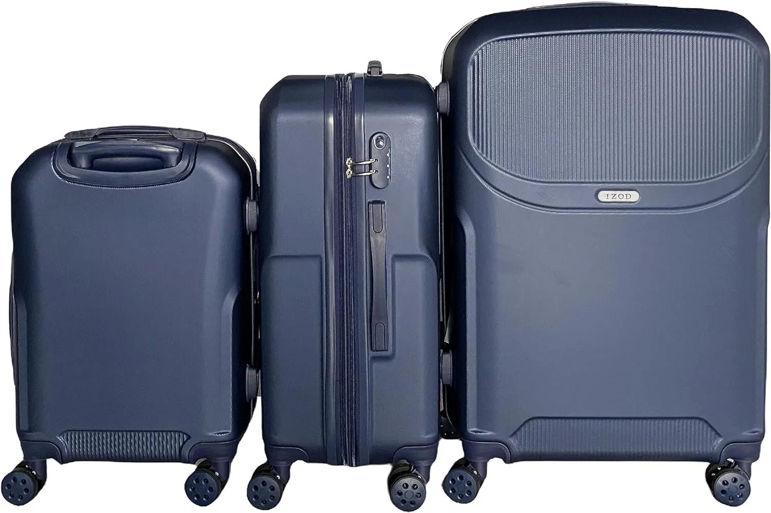 IZOD Regina Expandable ABS Hard shell Lightweight 360 Dual Spinning Wheels Combo Lock 28", 24", 20" 3 Piece Luggage Set