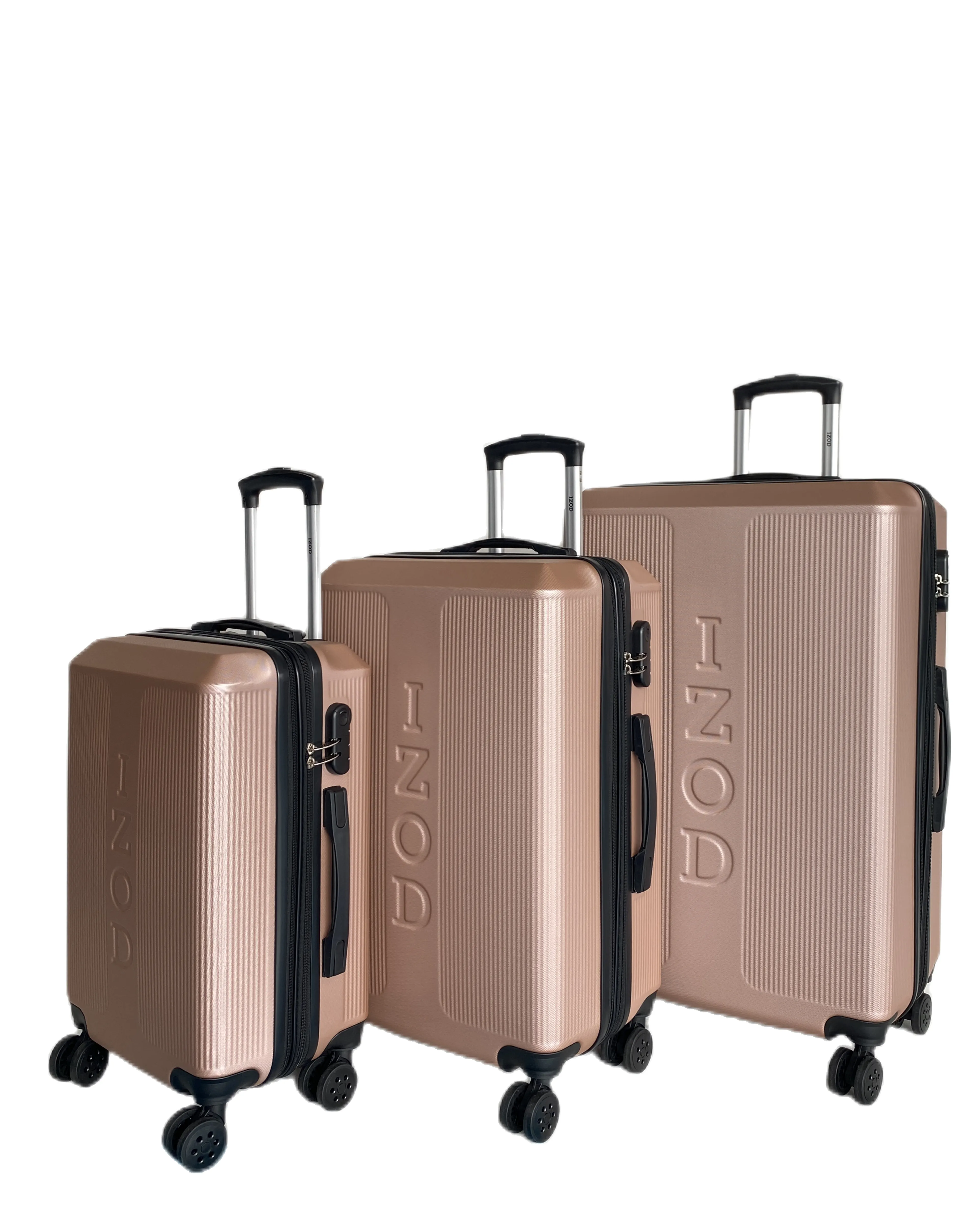 IZOD Skye Expandable ABS Hard shell Lightweight 360 Dual Spinning Wheels Combo Lock 28", 24", 20" 3 Piece Luggage Set