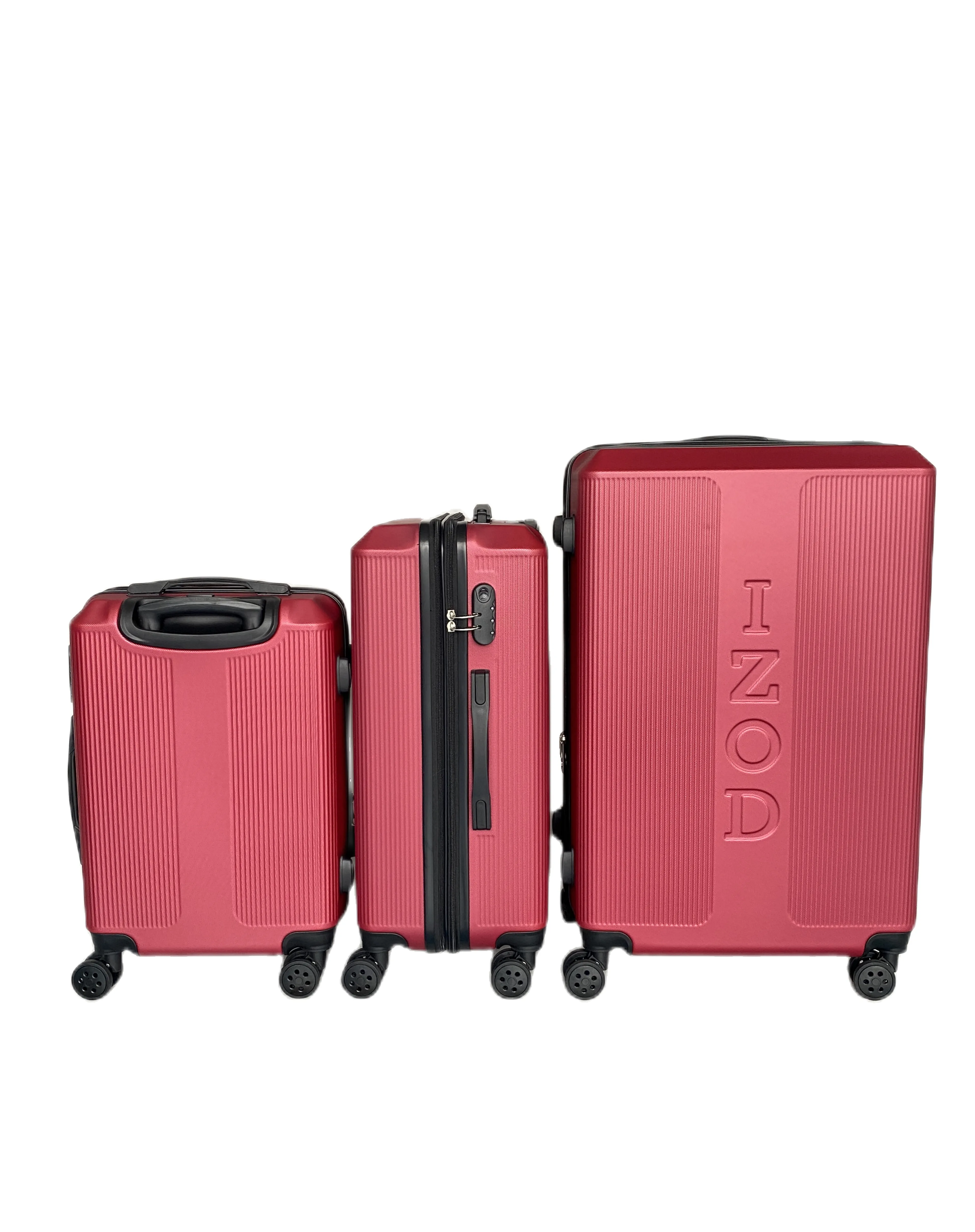 IZOD Skye Expandable ABS Hard shell Lightweight 360 Dual Spinning Wheels Combo Lock 28", 24", 20" 3 Piece Luggage Set