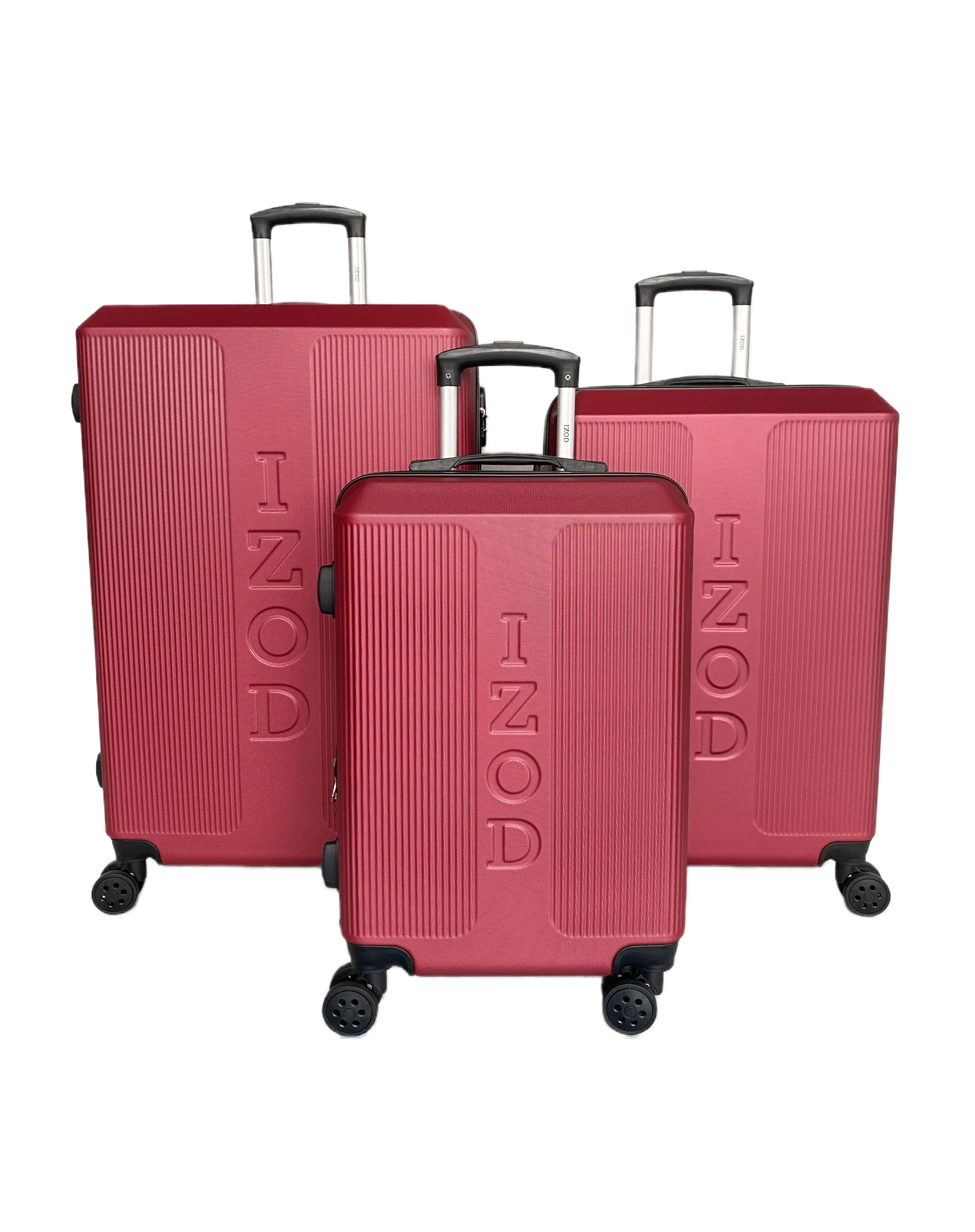 IZOD Skye Expandable ABS Hard shell Lightweight 360 Dual Spinning Wheels Combo Lock 28", 24", 20" 3 Piece Luggage Set