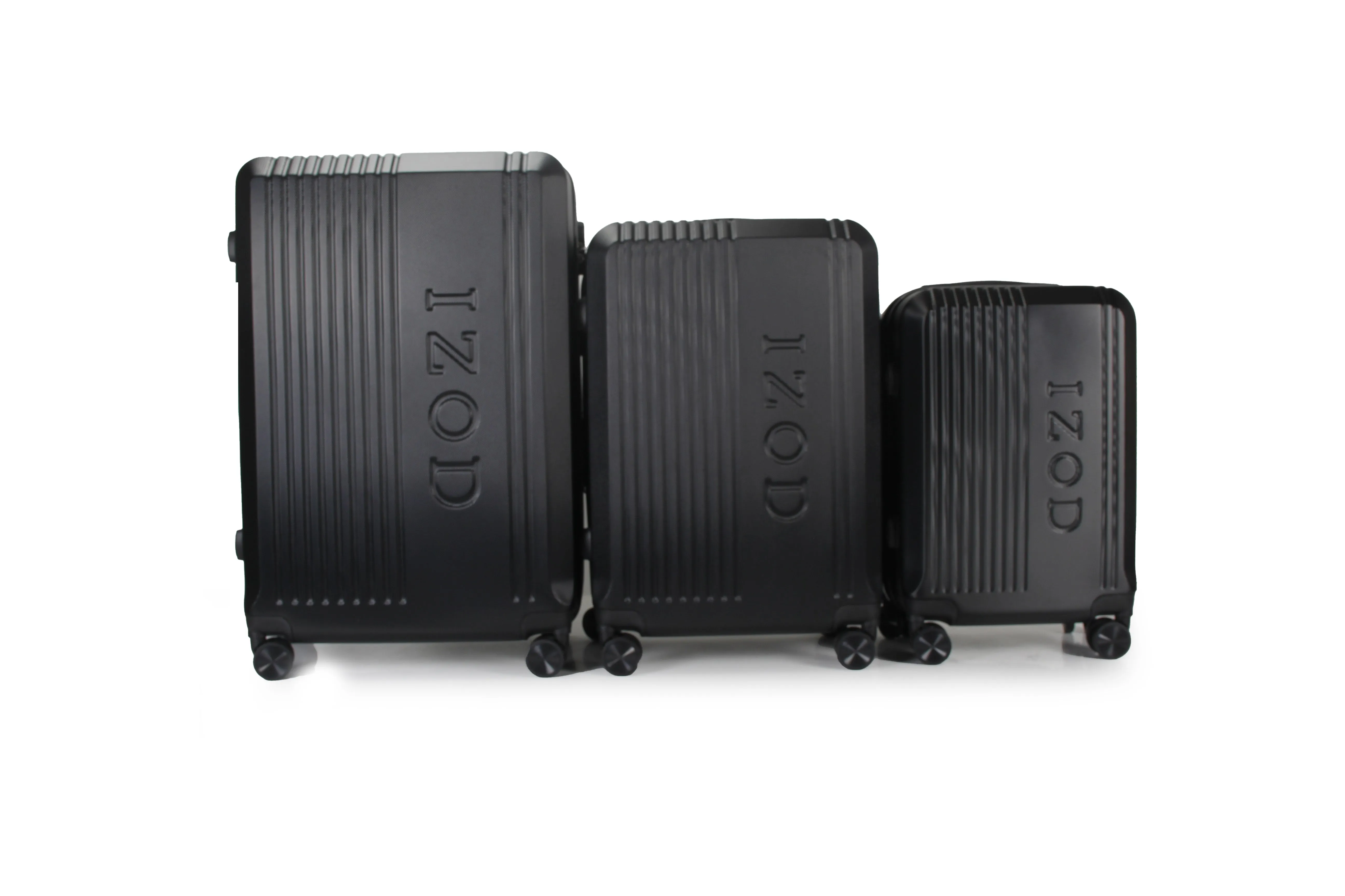 IZOD Zane Expandable ABS Hard shell Lightweight 360 Dual Spinning Wheels Combo Lock 28", 24", 20" 3 Piece Luggage Set