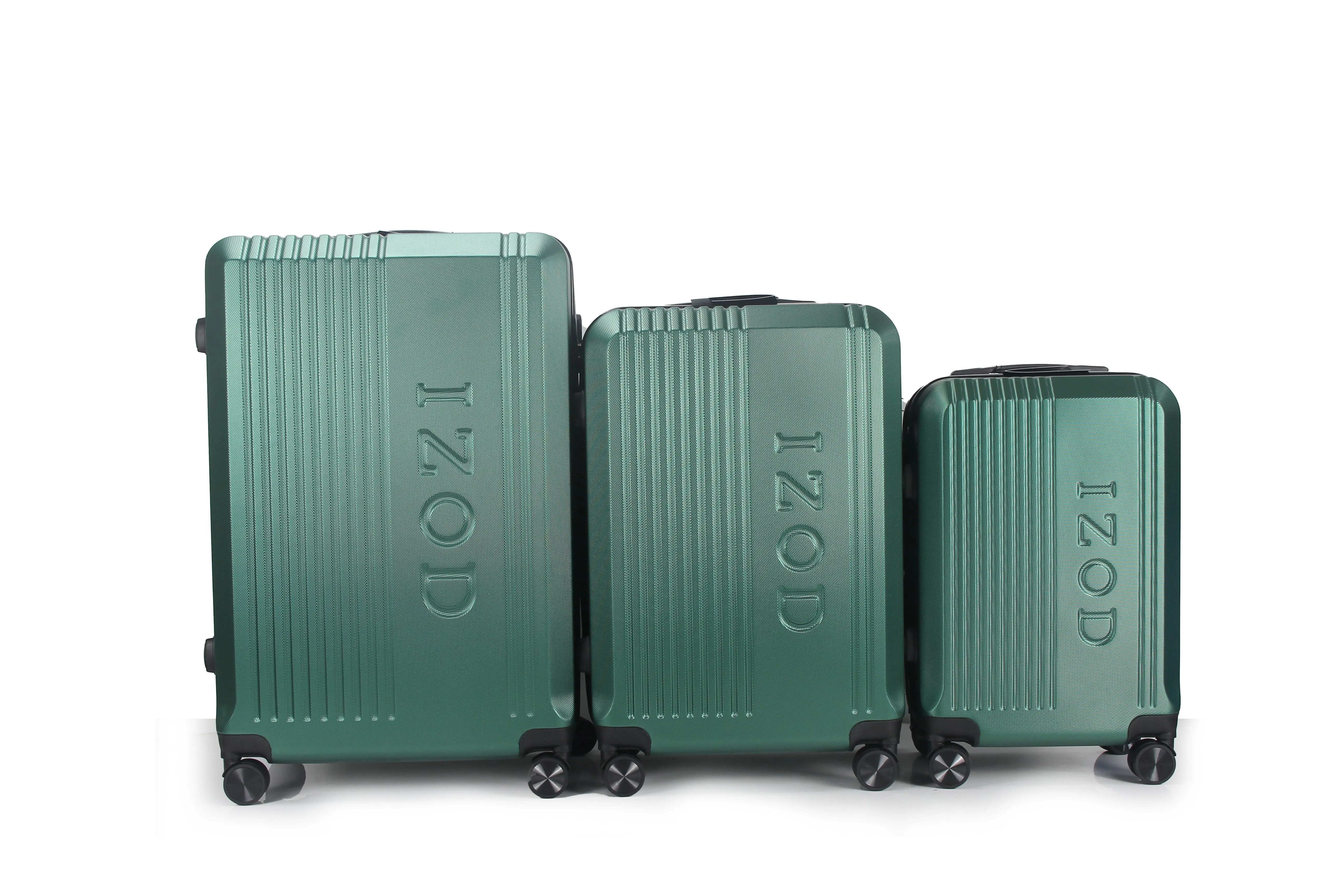 IZOD Zane Expandable ABS Hard shell Lightweight 360 Dual Spinning Wheels Combo Lock 28", 24", 20" 3 Piece Luggage Set