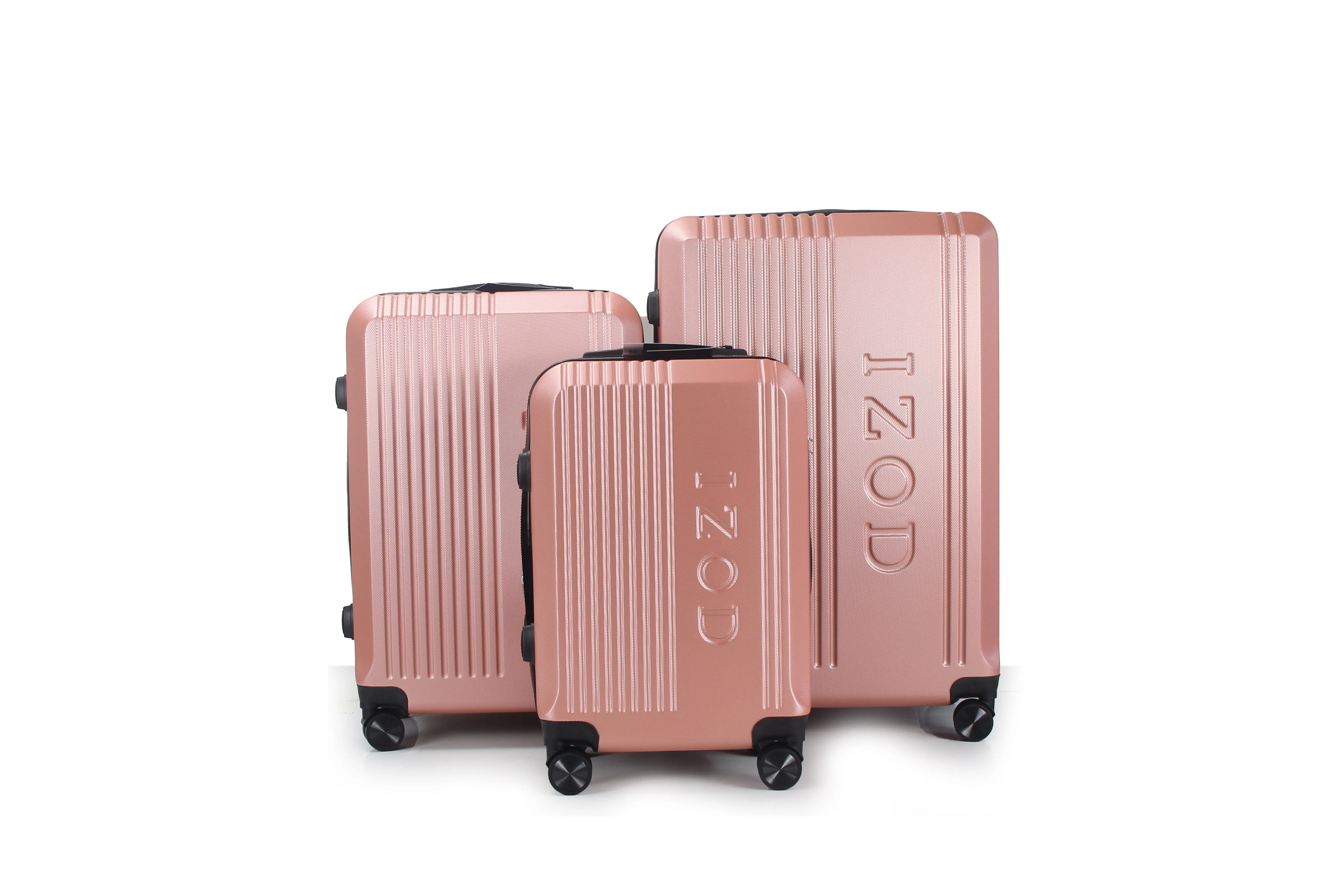 IZOD Zane Expandable ABS Hard shell Lightweight 360 Dual Spinning Wheels Combo Lock 28", 24", 20" 3 Piece Luggage Set