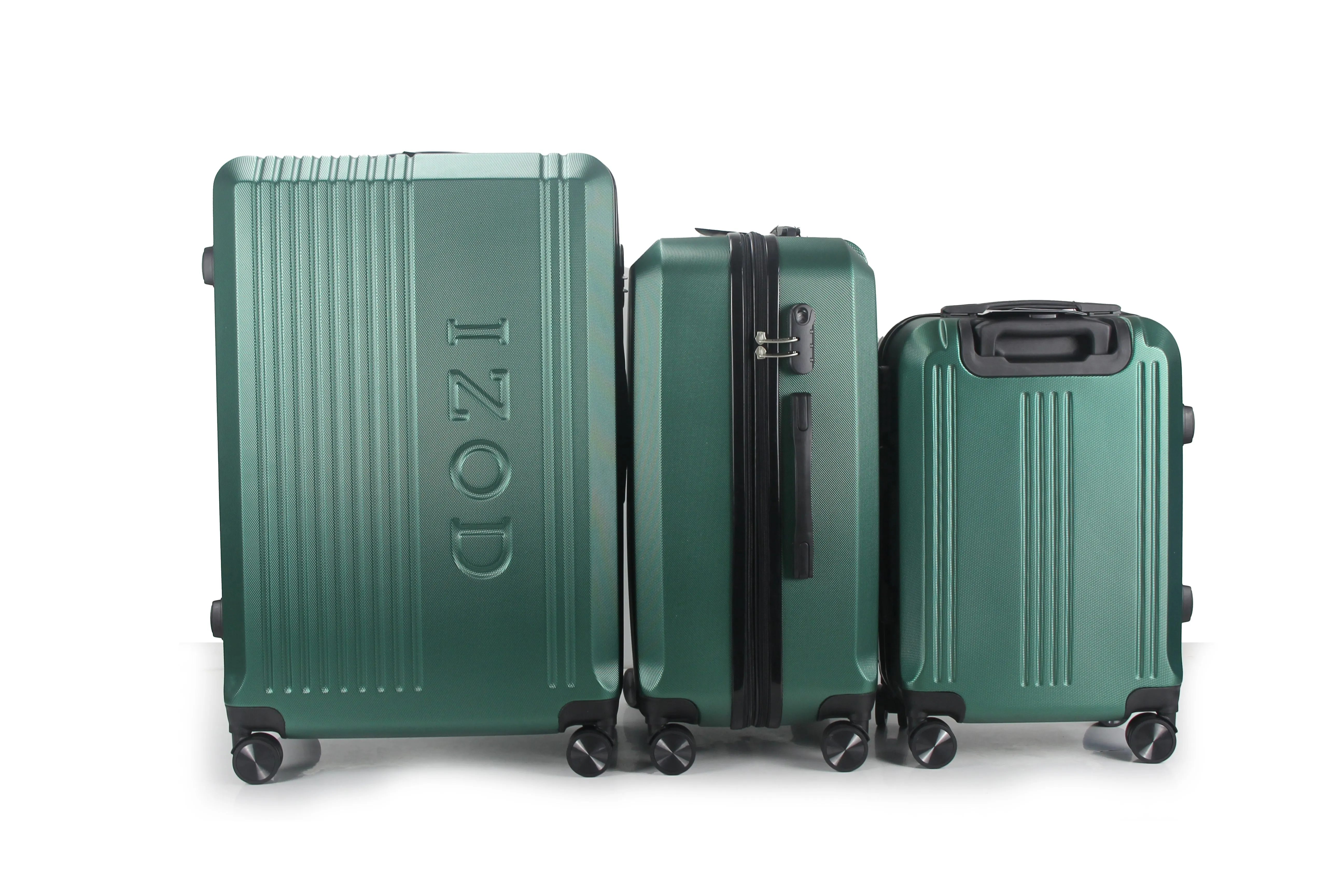 IZOD Zane Expandable ABS Hard shell Lightweight 360 Dual Spinning Wheels Combo Lock 28", 24", 20" 3 Piece Luggage Set