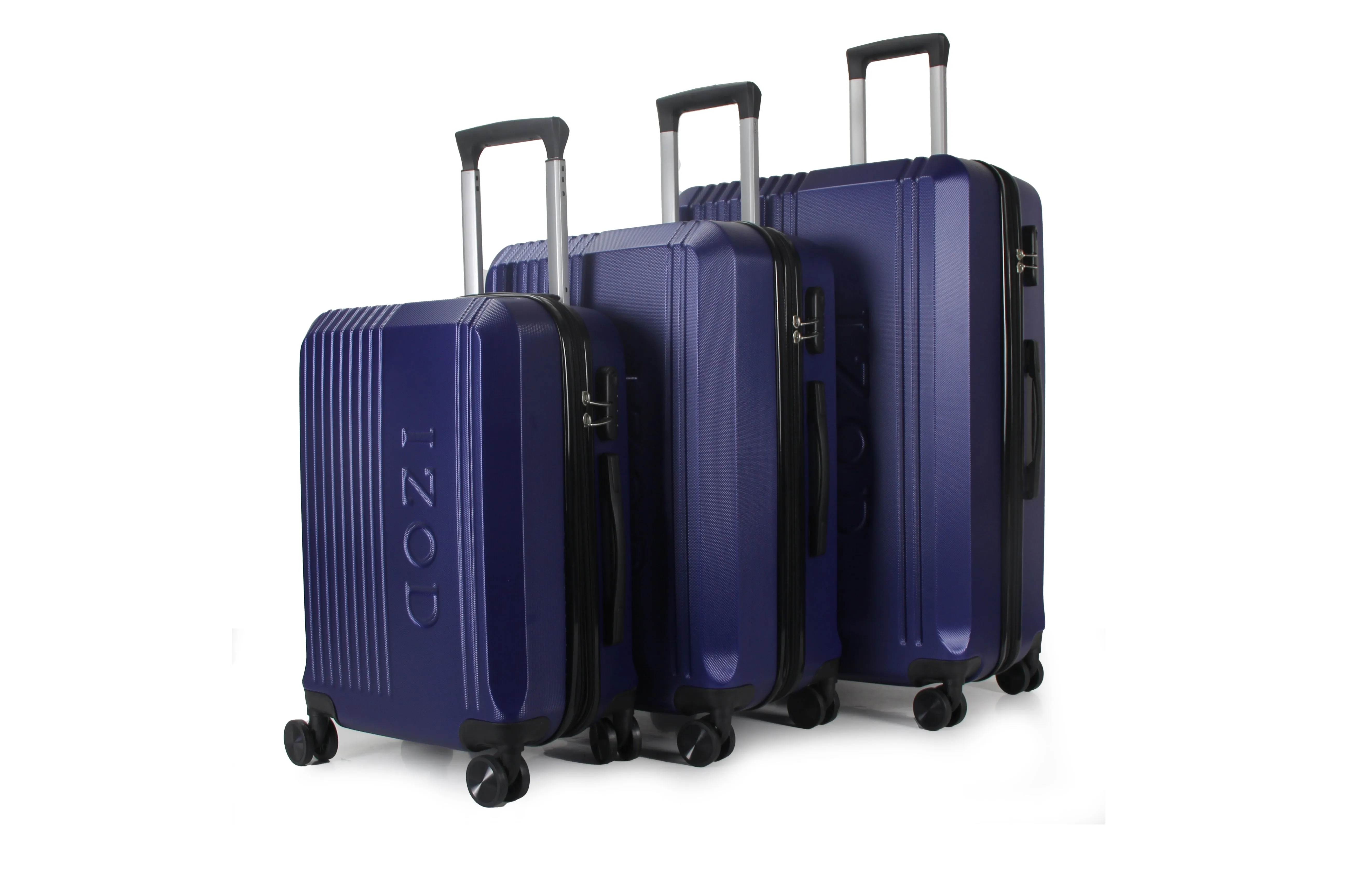 IZOD Zane Expandable ABS Hard shell Lightweight 360 Dual Spinning Wheels Combo Lock 28", 24", 20" 3 Piece Luggage Set