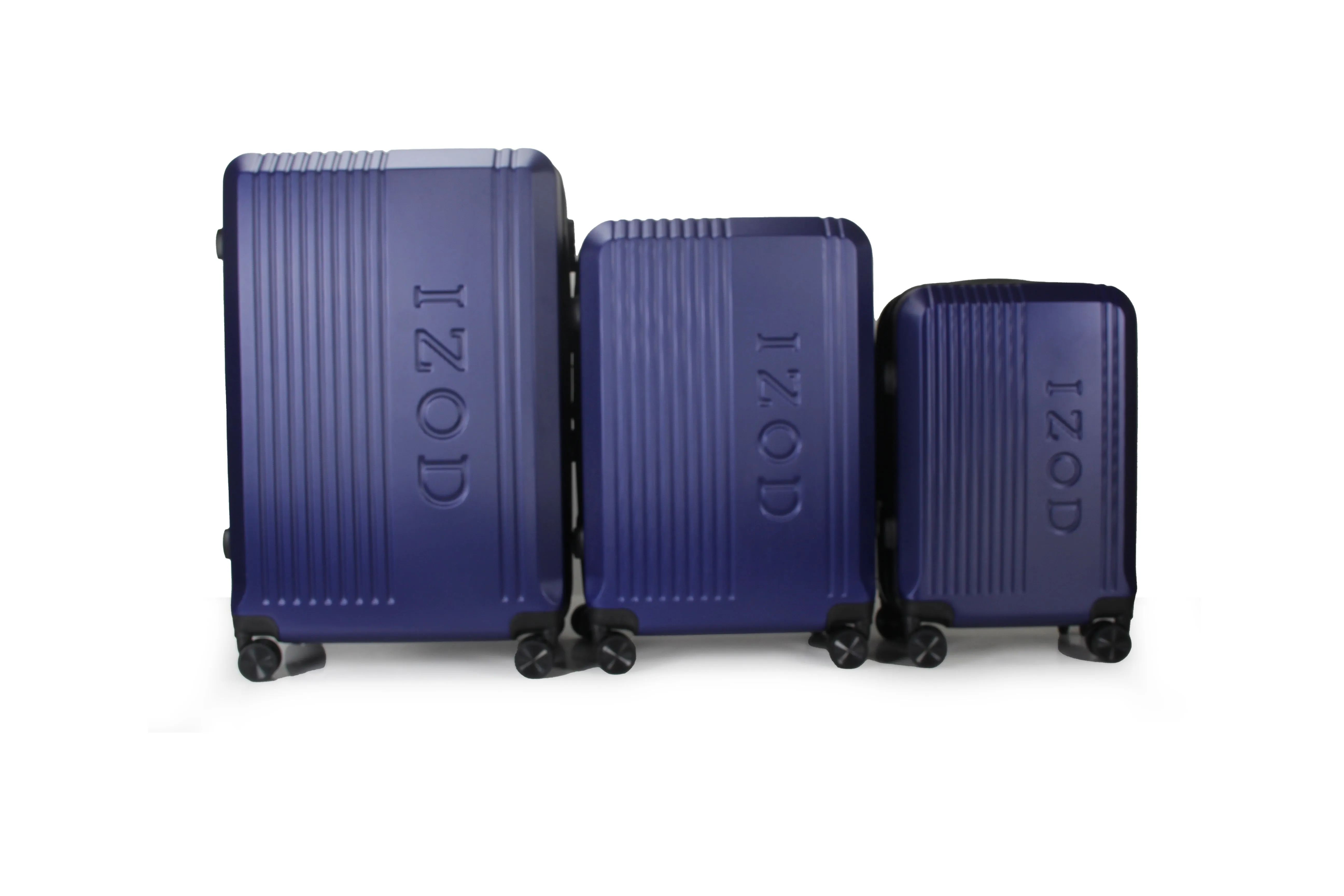 IZOD Zane Expandable ABS Hard shell Lightweight 360 Dual Spinning Wheels Combo Lock 28", 24", 20" 3 Piece Luggage Set