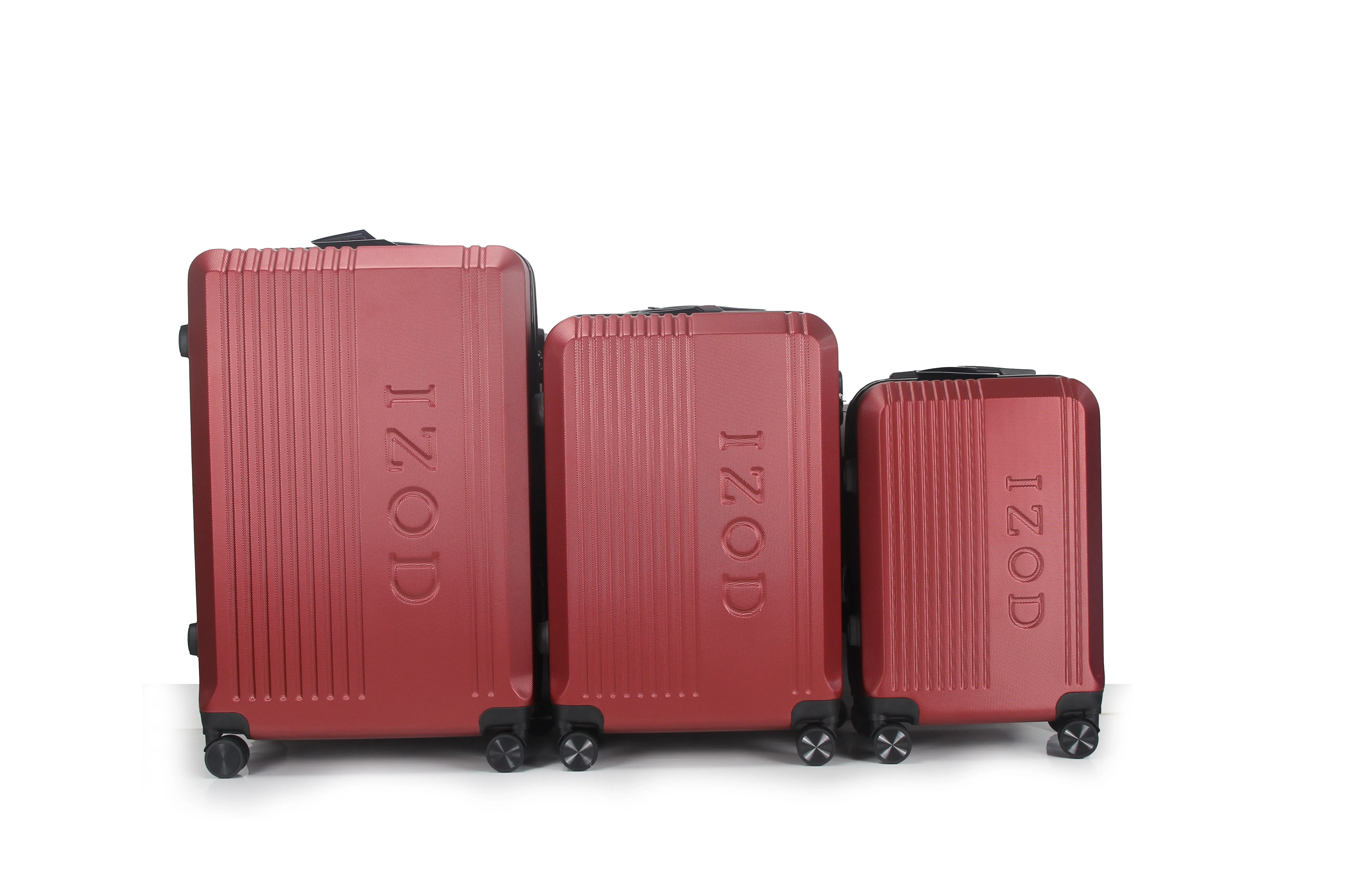 IZOD Zane Expandable ABS Hard shell Lightweight 360 Dual Spinning Wheels Combo Lock 28", 24", 20" 3 Piece Luggage Set