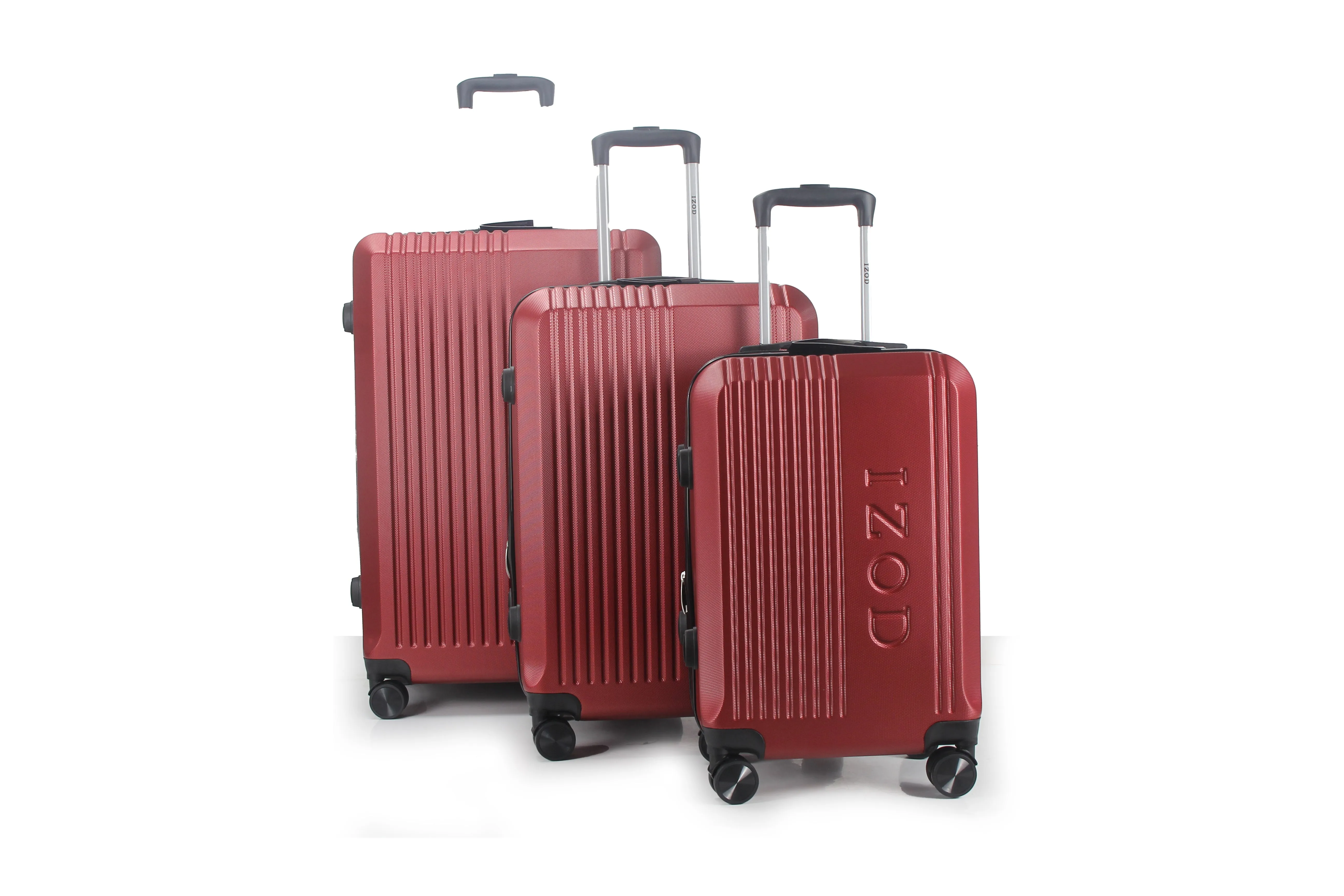 IZOD Zane Expandable ABS Hard shell Lightweight 360 Dual Spinning Wheels Combo Lock 28", 24", 20" 3 Piece Luggage Set