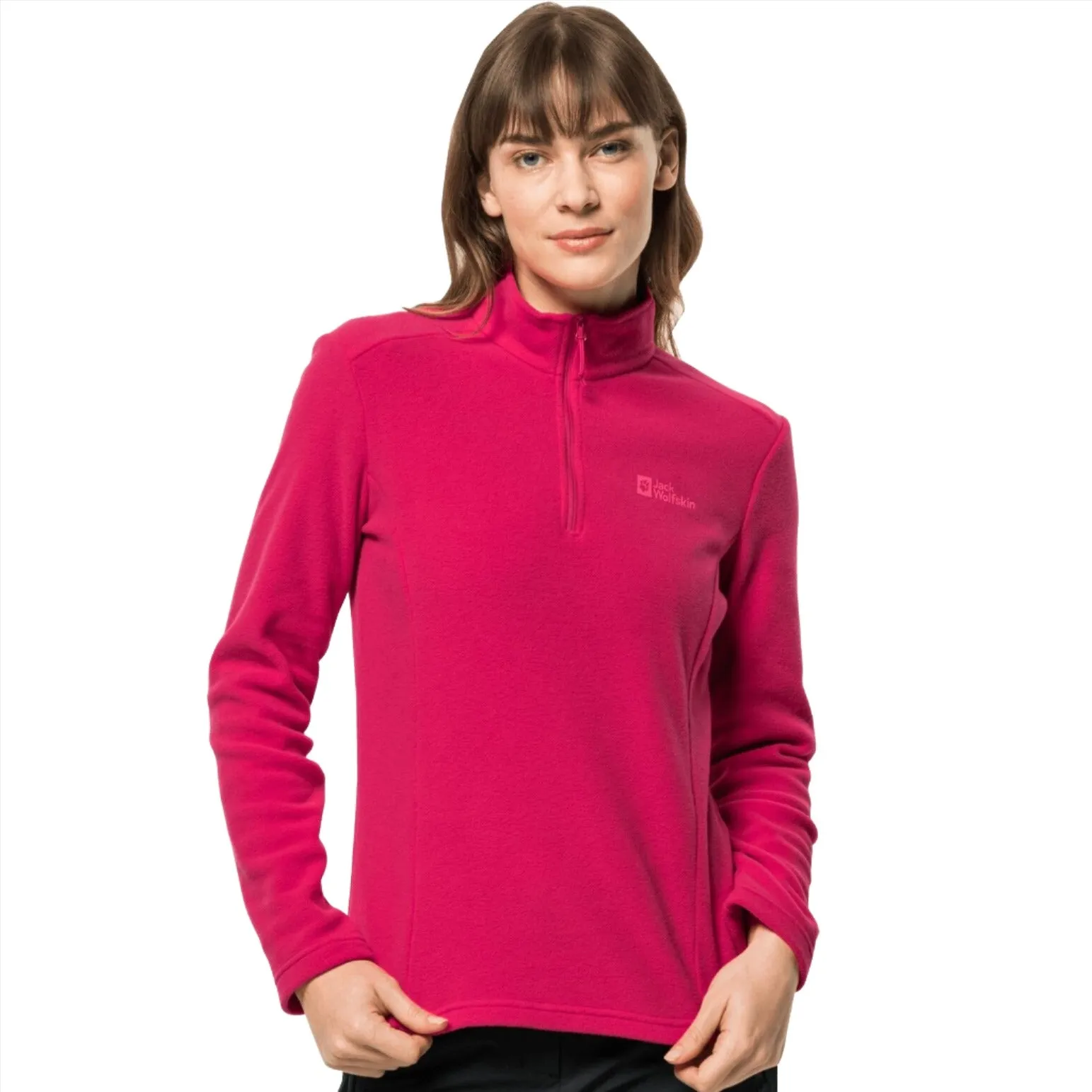 Jack Wolfskin Taunus Women's Half Zip Fleece - Pink Dahlia