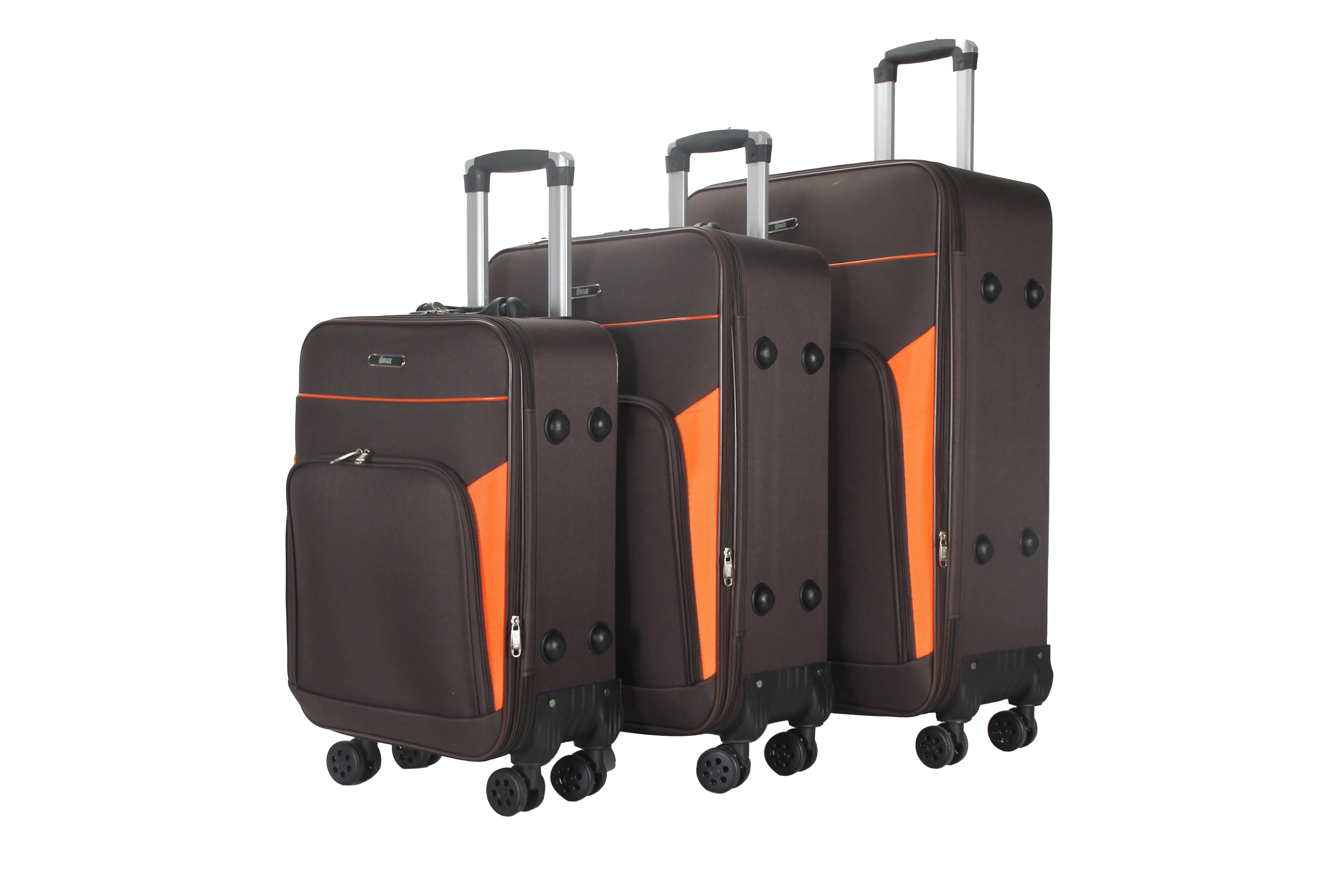 Jane Soft Shell Lightweight Expandable 360 Dual Spinning Wheels Combo Lock 28", 24", 20" 3 Piece Luggage Set