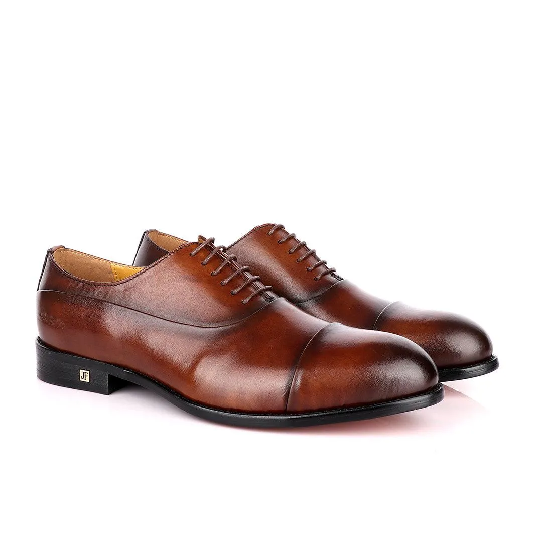 John Foster Oxford Coffee Laceup Leather Shoe