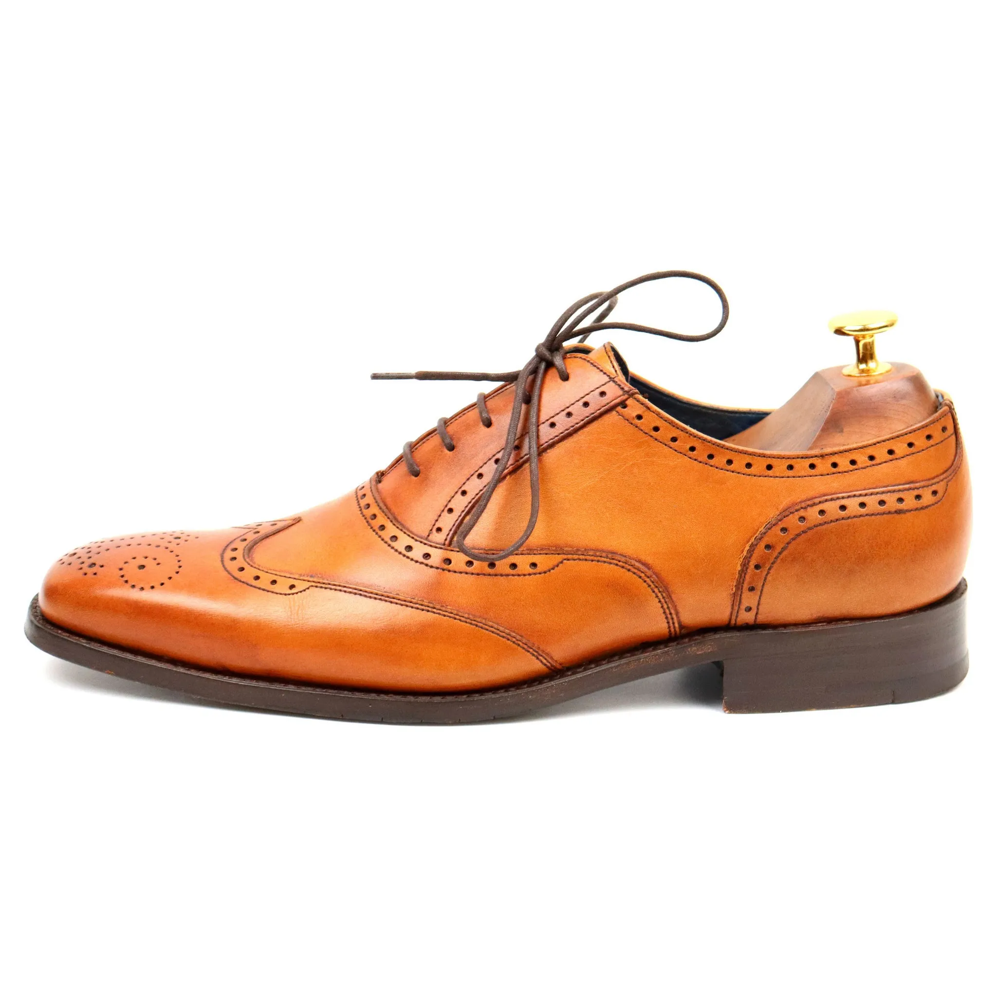 'Johnny' Tan Brown Leather Brogues UK 7 F