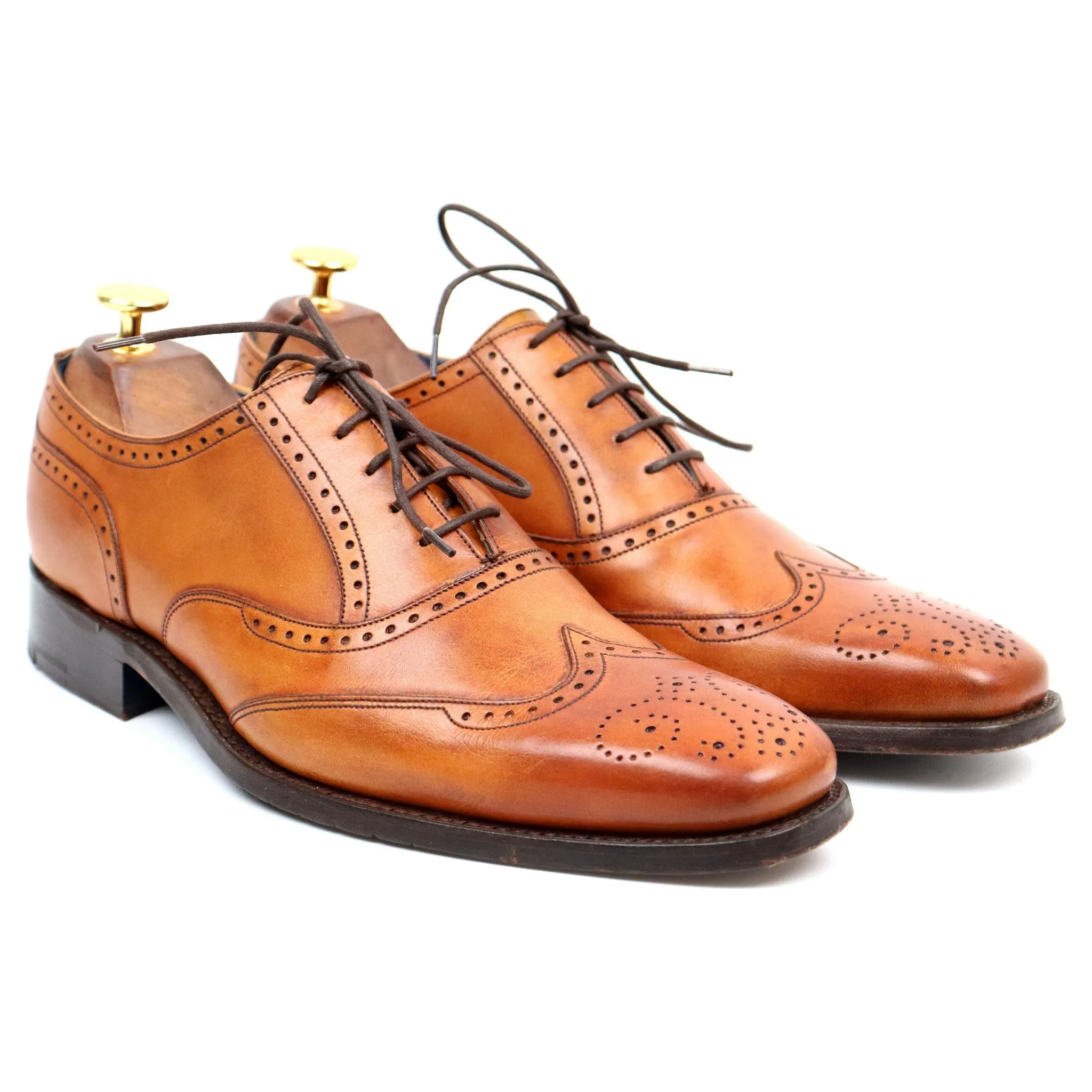 'Johnny' Tan Brown Leather Brogues UK 7 F