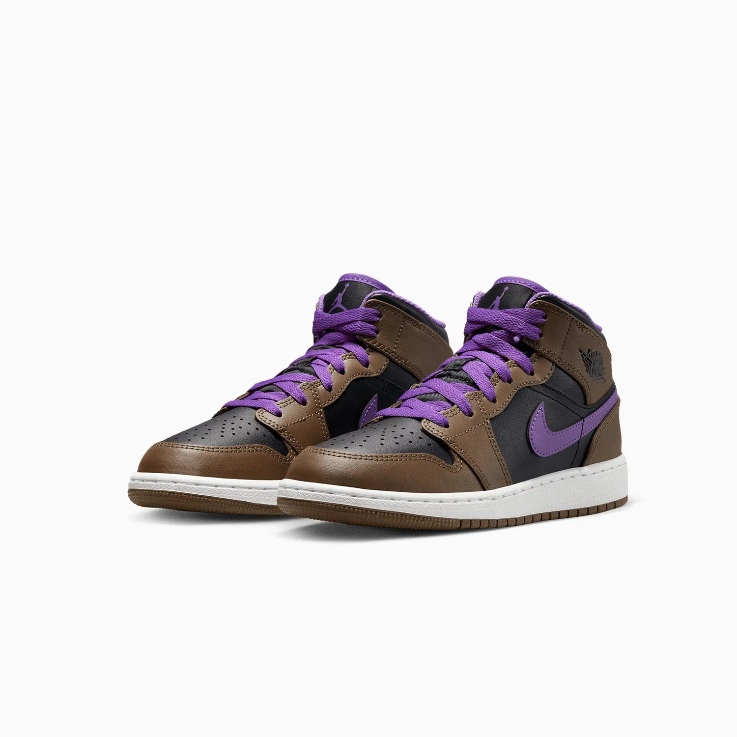 Kid's Air Jordan 1 Mid "Purple Mocha" Grade School